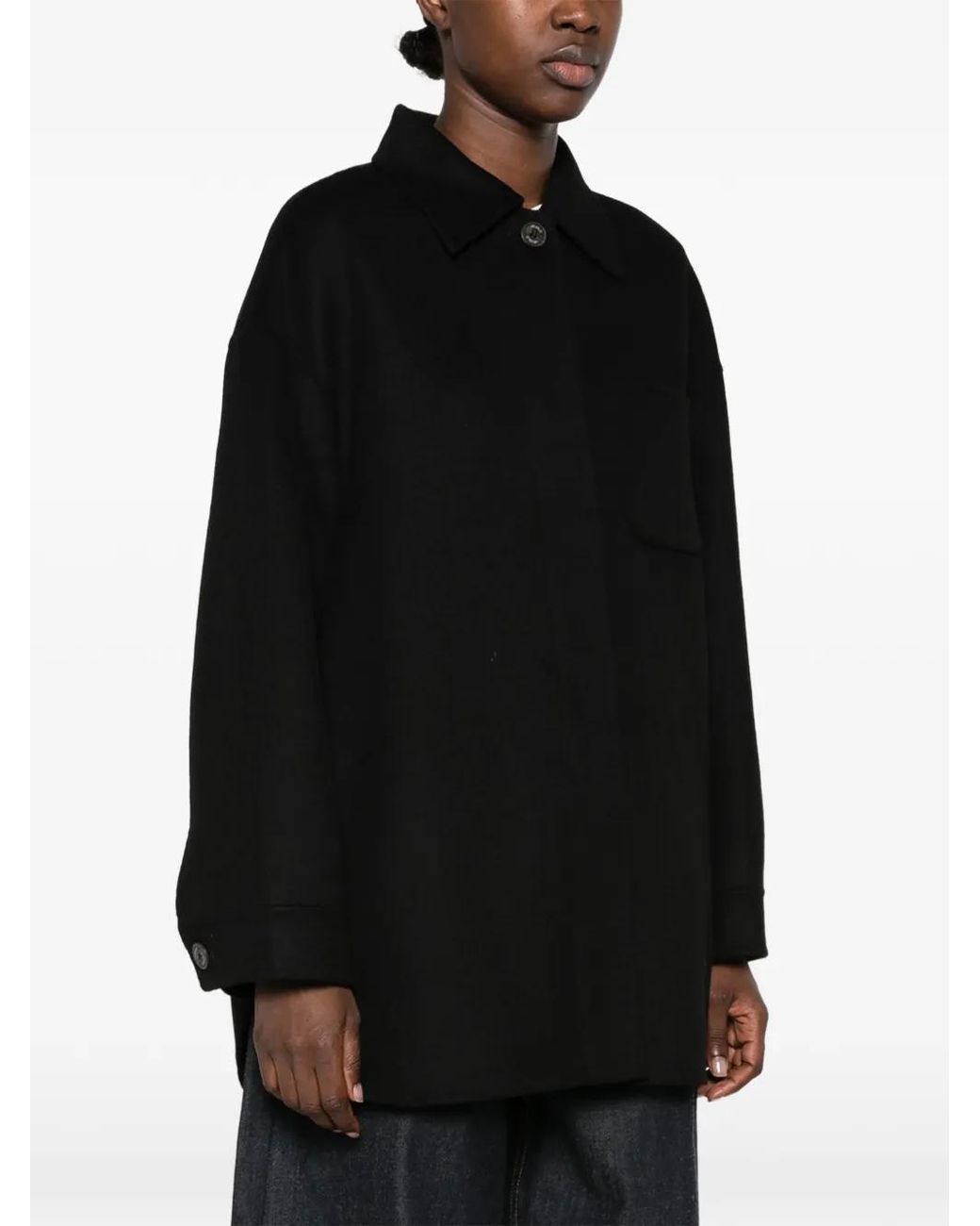 ViCOLO Black Button-Up Jacket