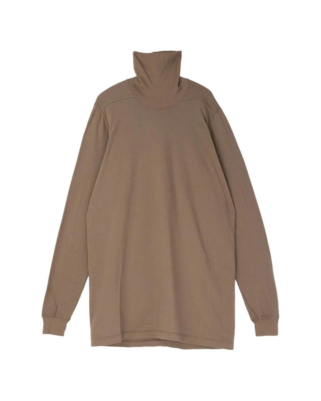 Rick Owens Brown T-Shirt Surf À Col Montant for men