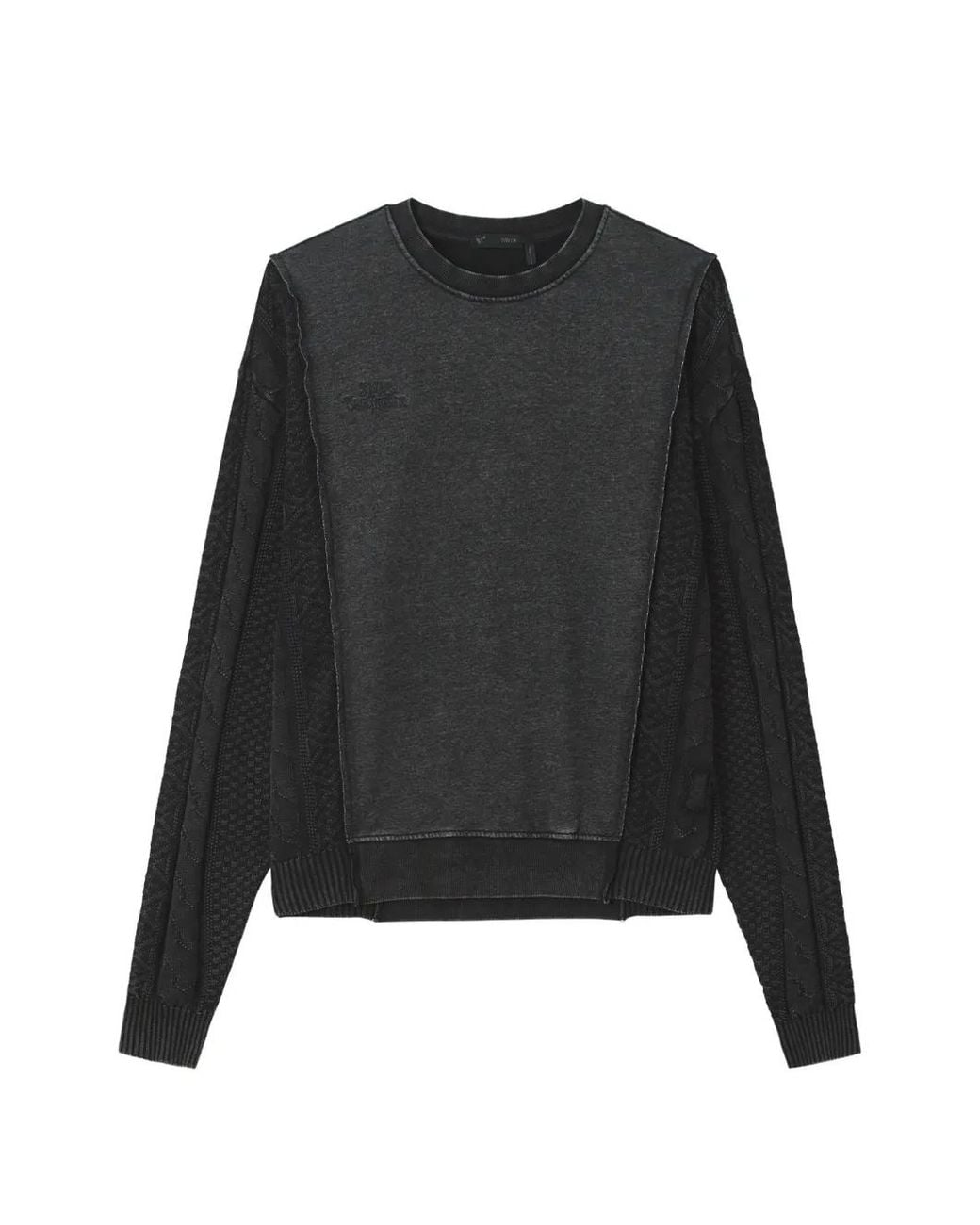FIVE CM Black Sweat En Maille Torsadée for men