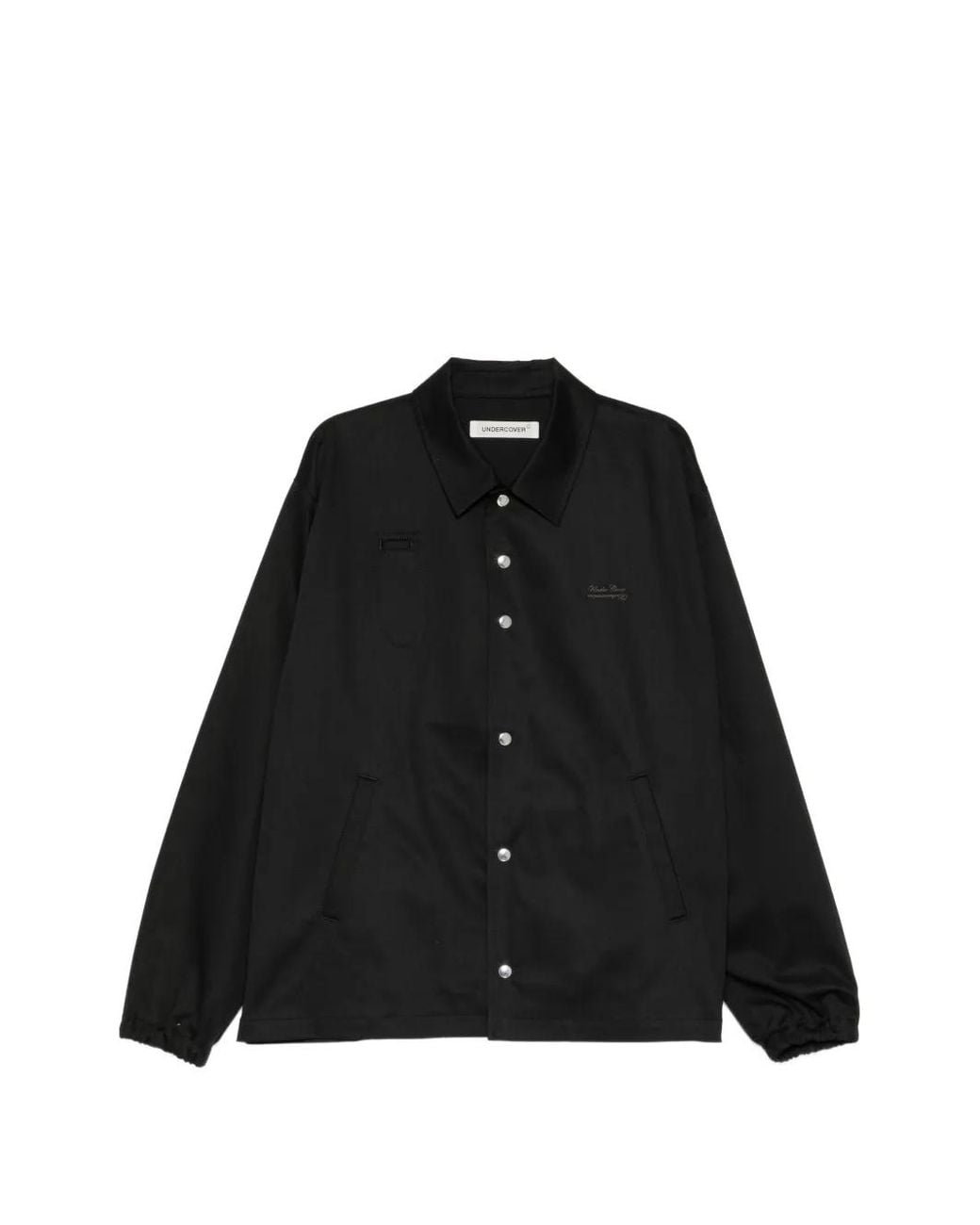 Undercover Black Logo Patched Press-Stud Coach Jacket for men