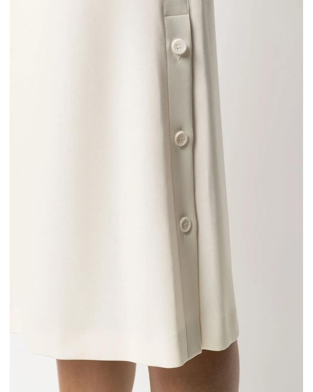 Aspesi Multicolor Button-Embellished Puff Sleeve Dress