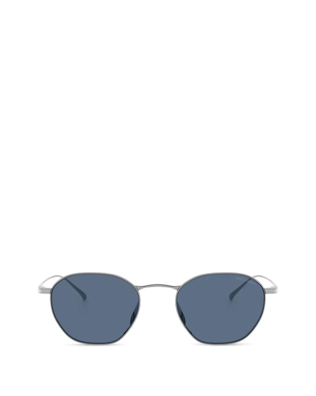 Giorgio Armani Blue Geometric-Frame Sunglasses for men