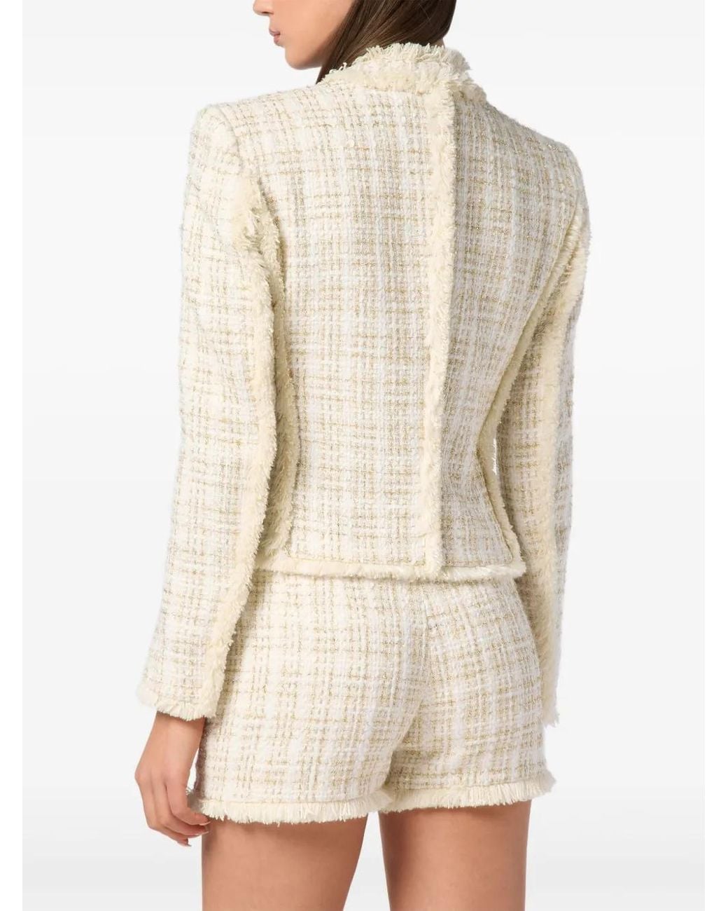 Philipp Plein Natural Tweed Jacket