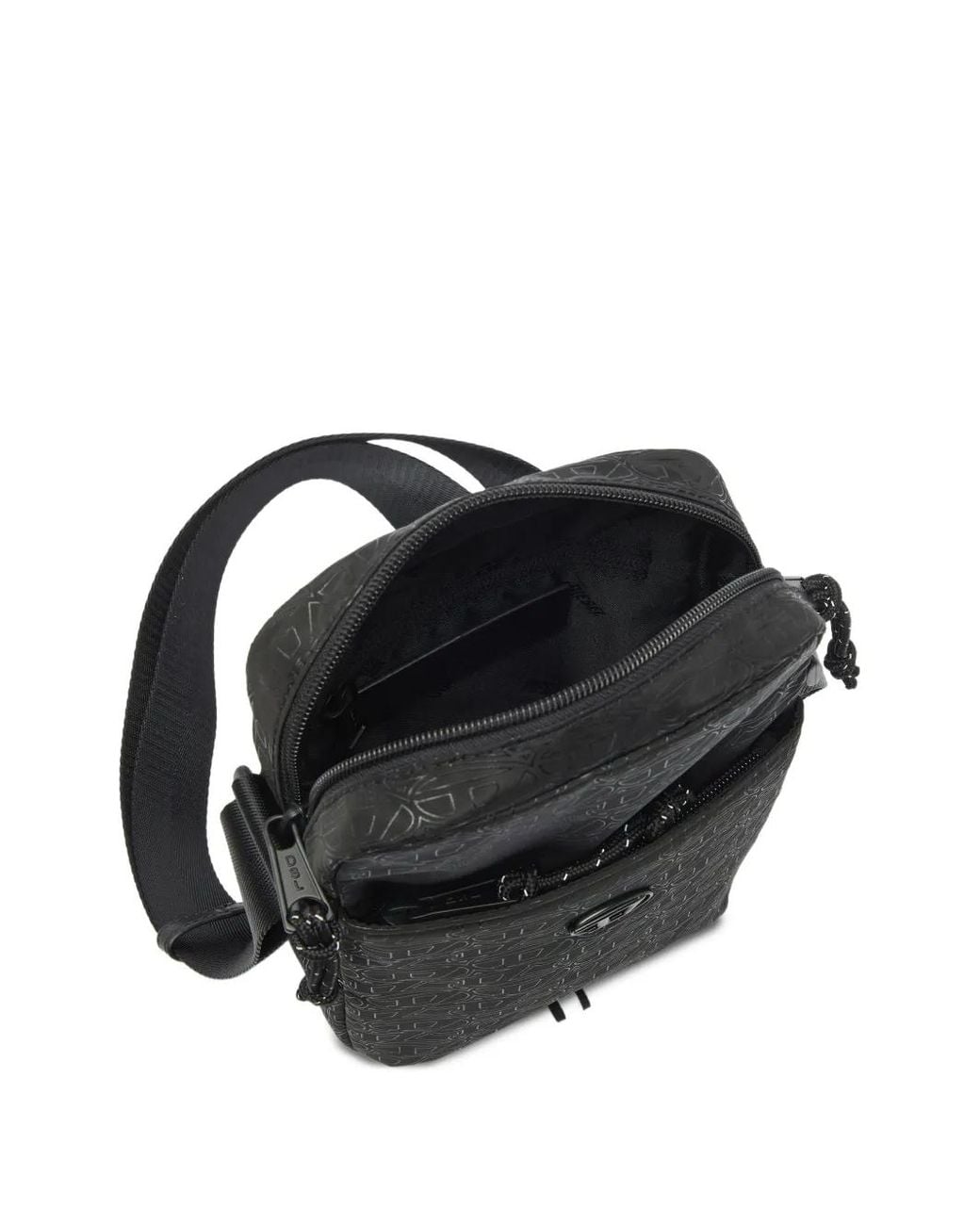 DIESEL Black Oval D Cross-Body Bag