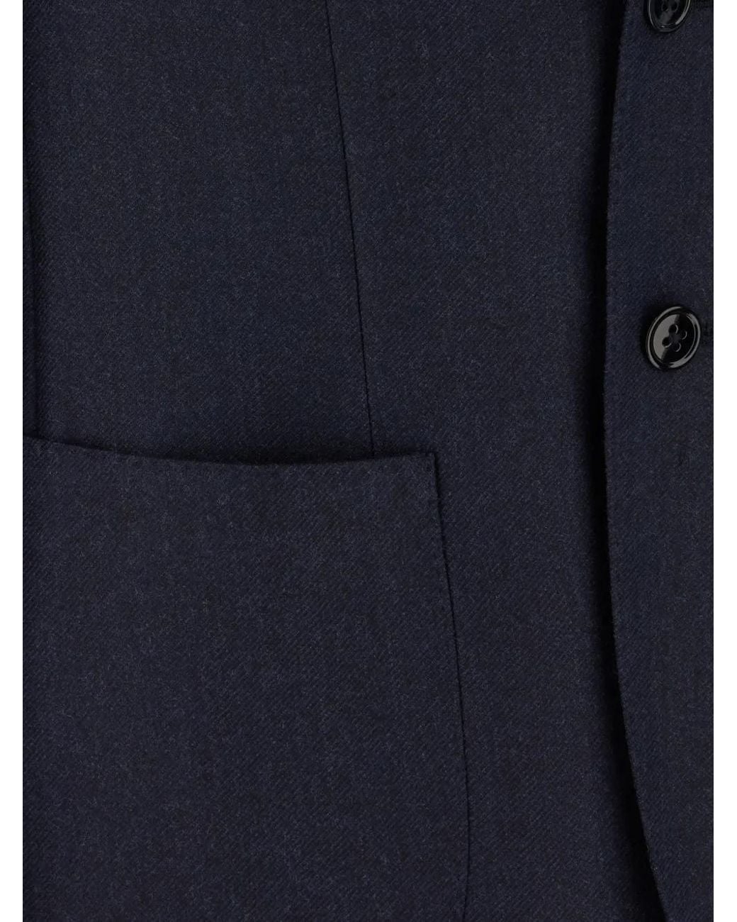Corneliani Blue Single-Breasted Patch-Pocket Jacket for men