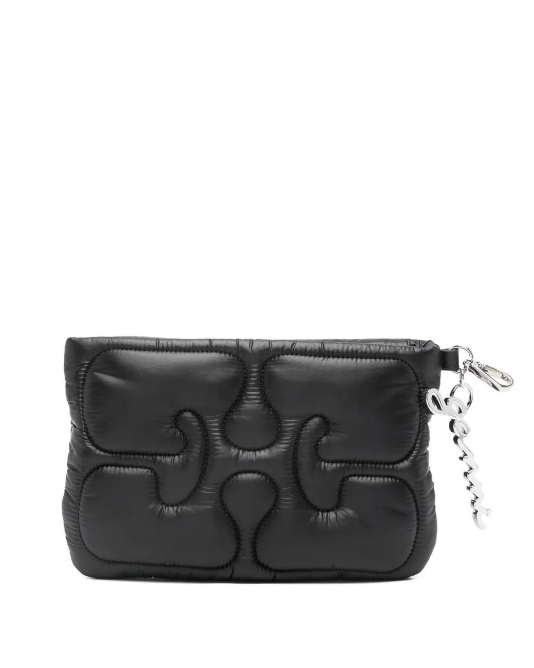 Ganni Black Quilted Re-Tech Pouch