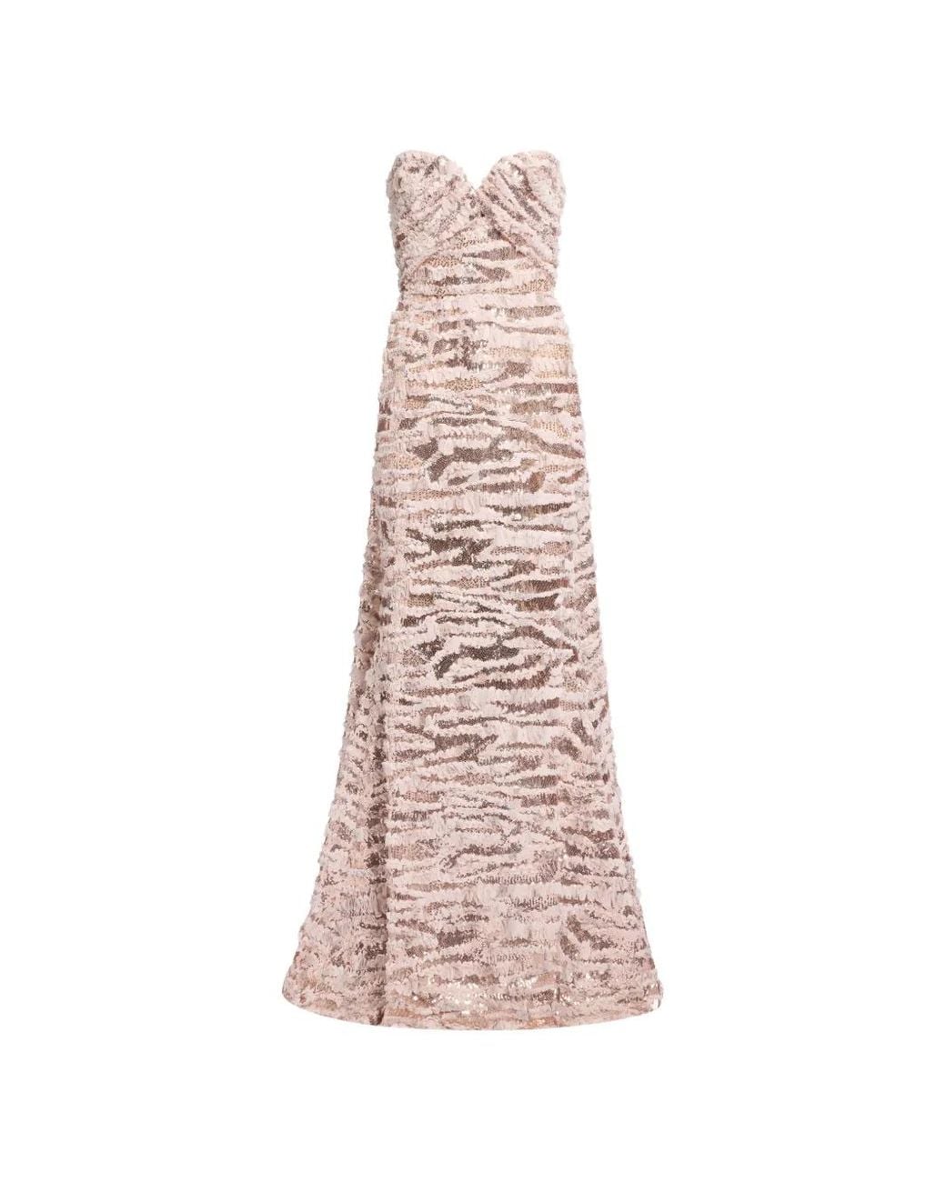Elie Saab Pink Robe-Bustier À Sequins