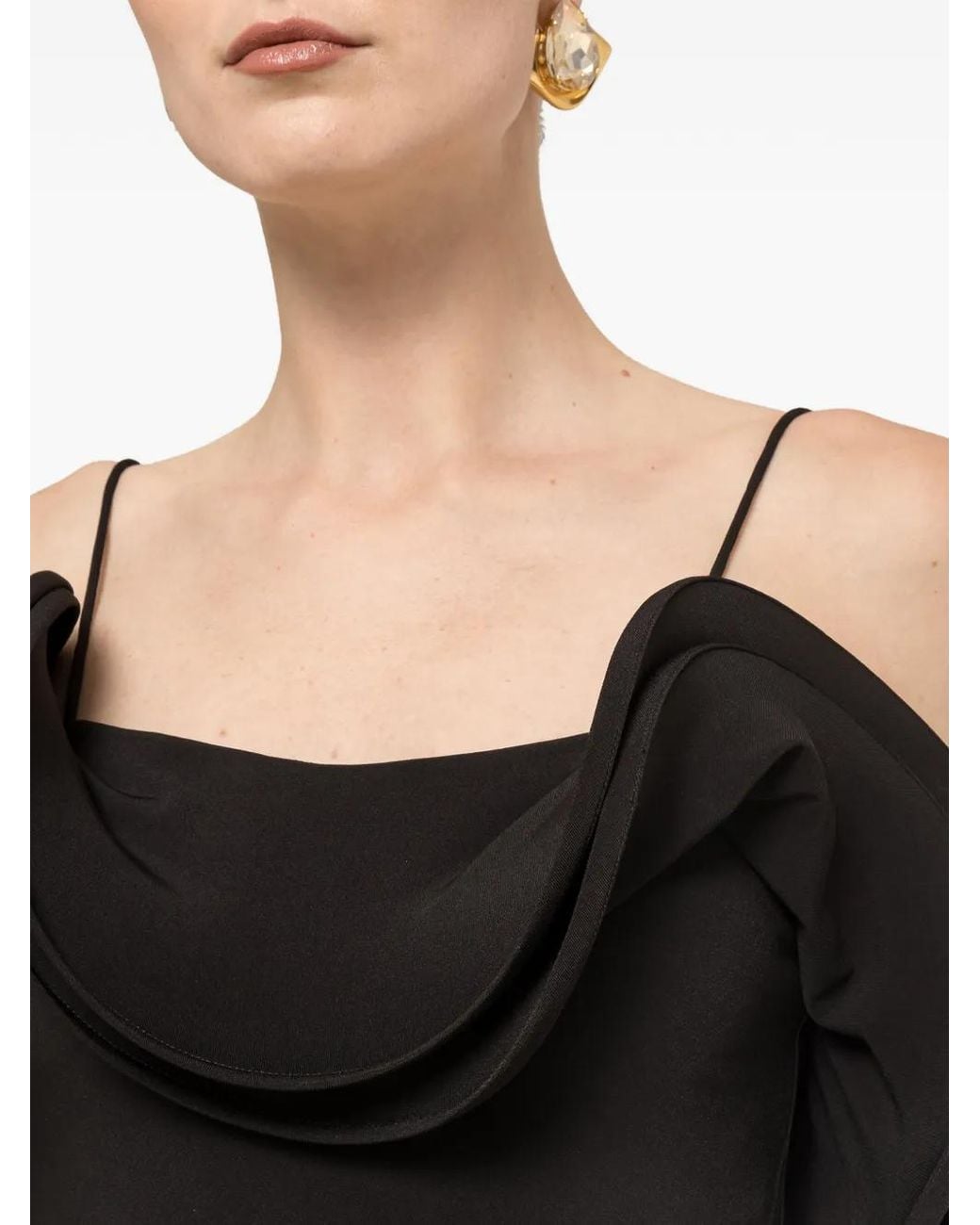Nissa Black Backless Fitted Maxi Dress