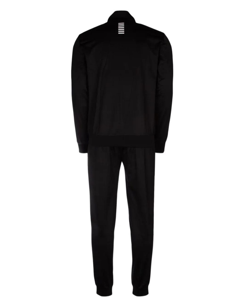 EA7 Black Logo-Print Tracksuit for men