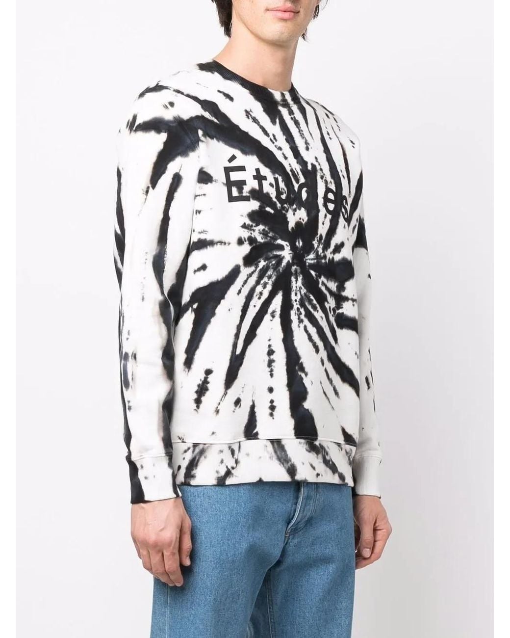 Etudes Studio Black Tie-Dye Organic-Cotton Sweatshirt