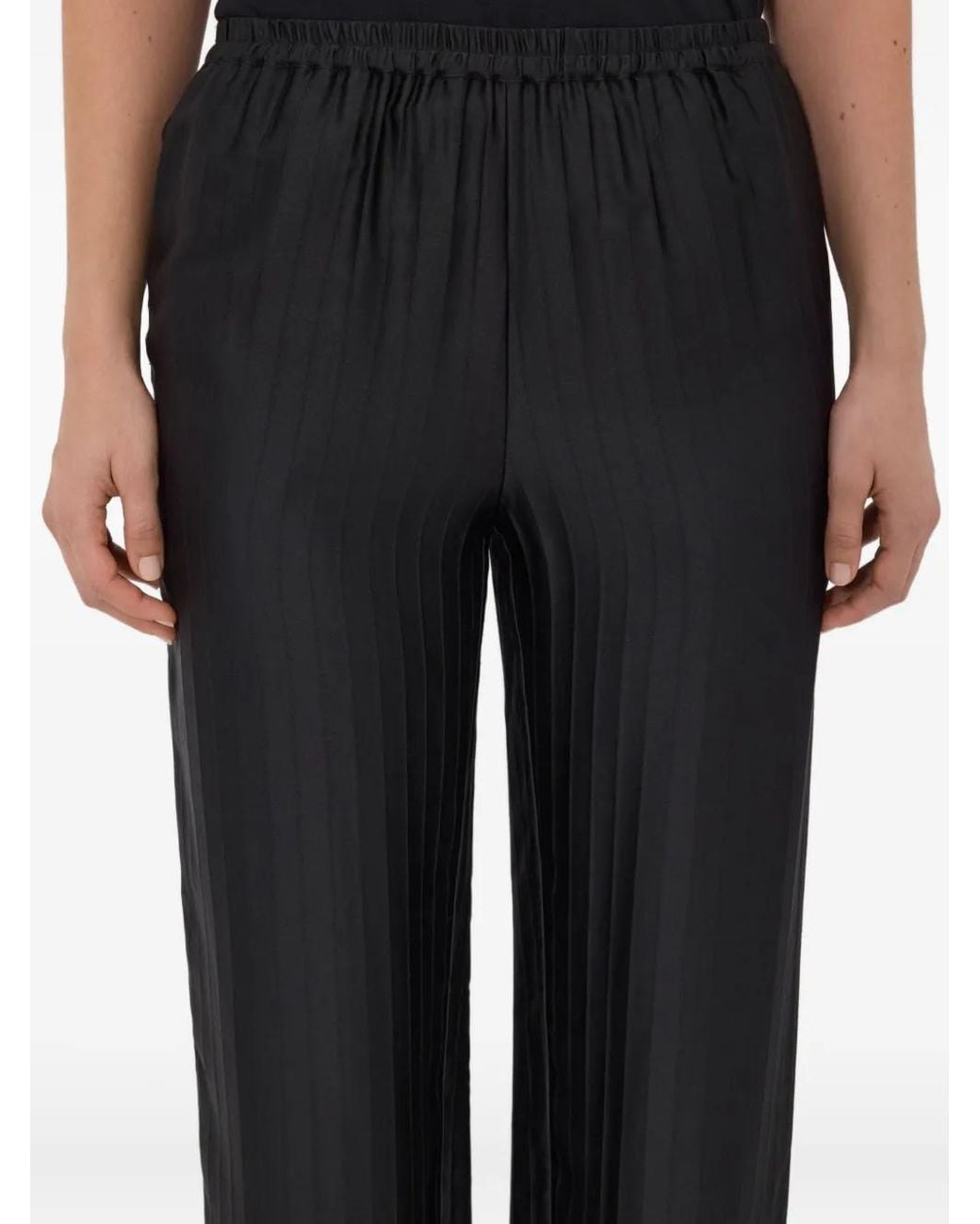 Loulou de Saison Black Kadala Striped Elasticated Trousers