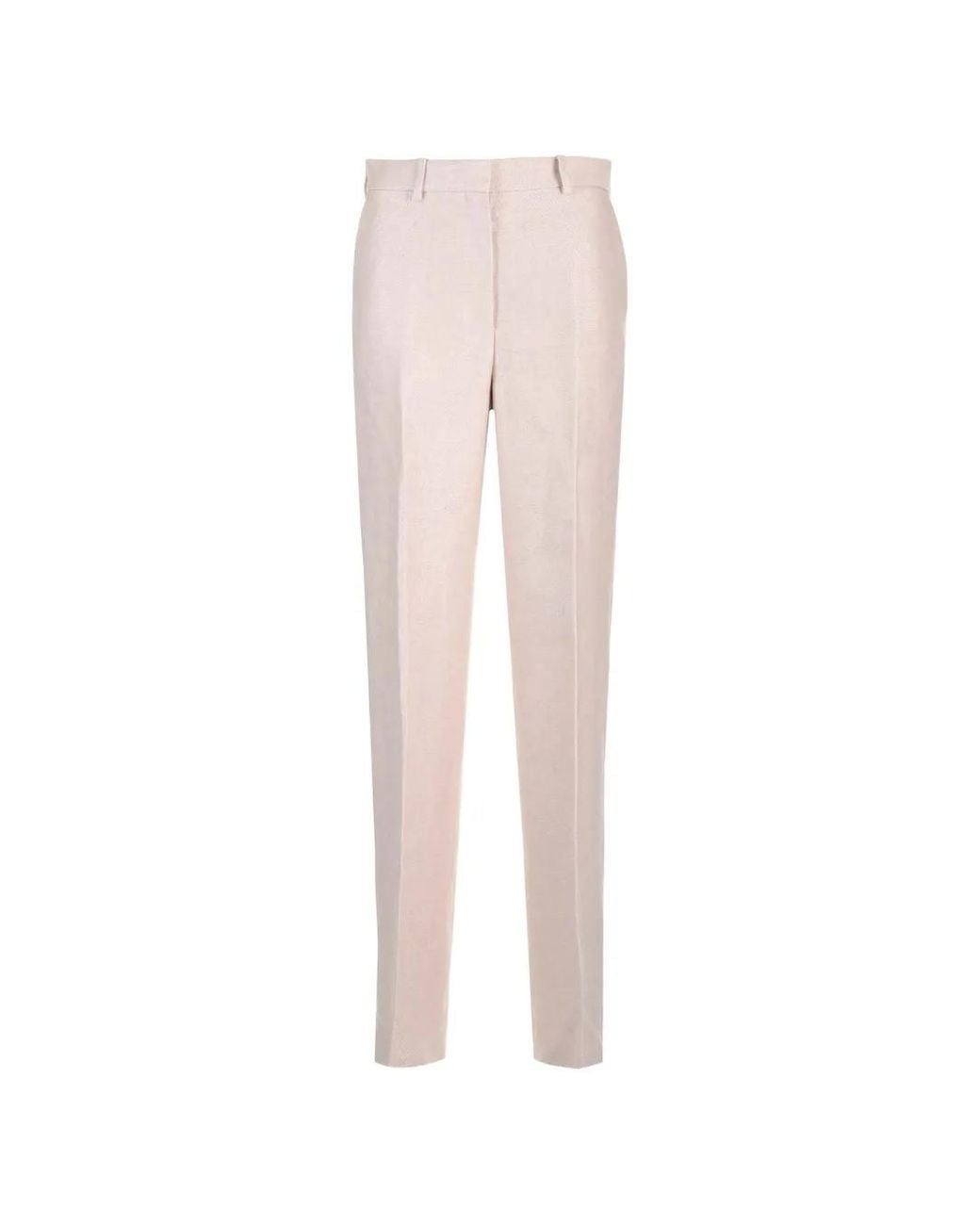Theory White Linen-Twill Trousers