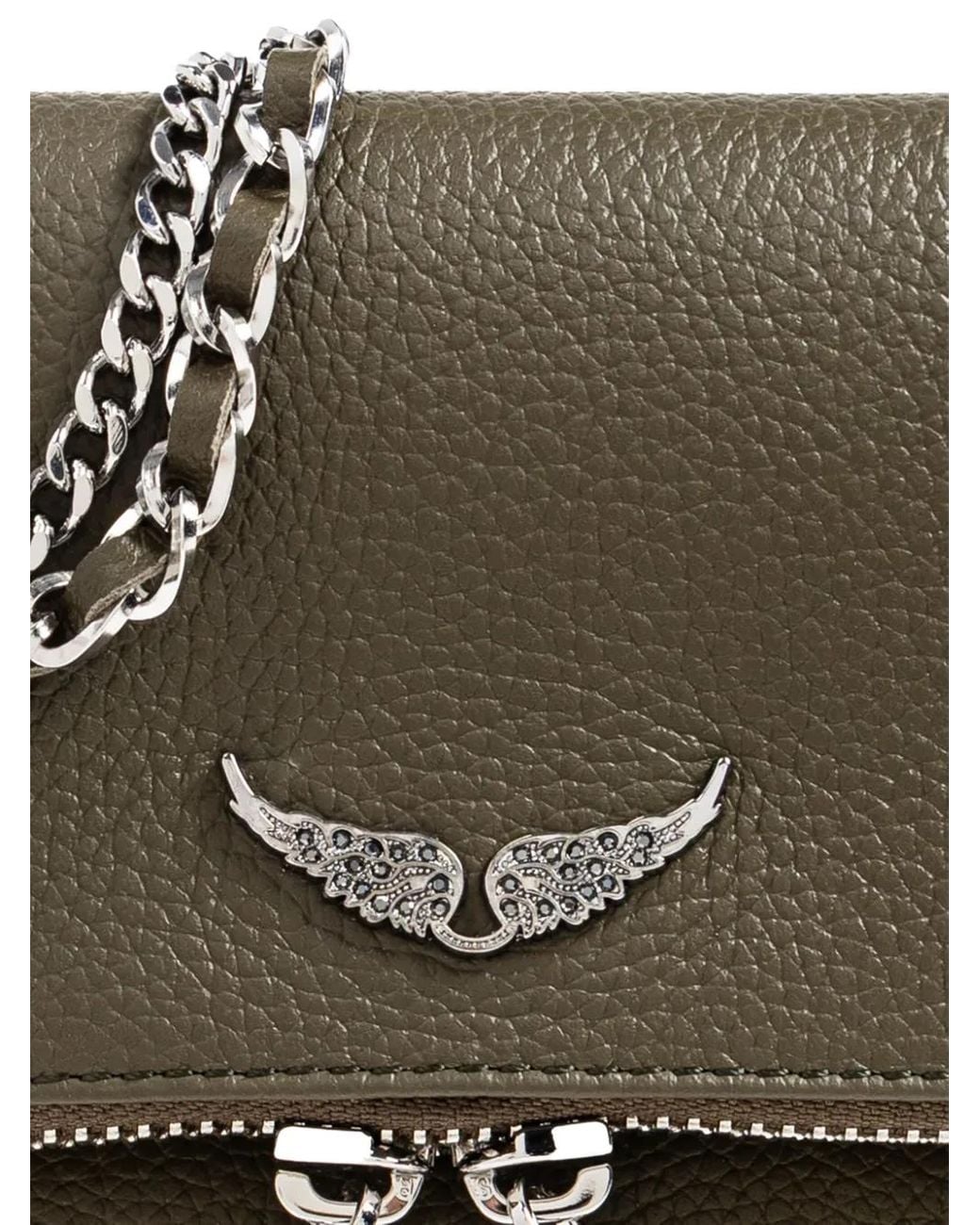 Zadig & Voltaire Gray Rock Nano Grained Leather