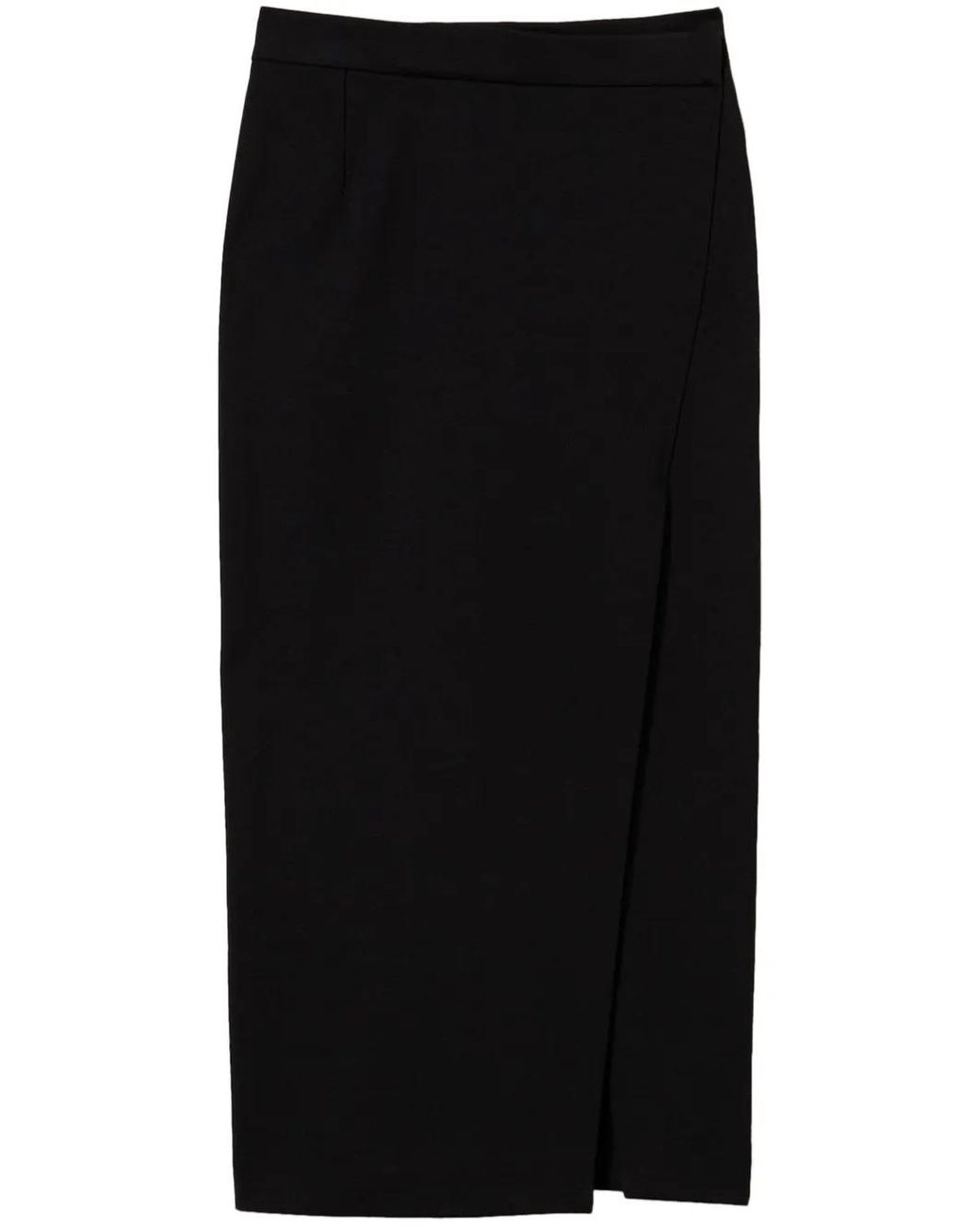 Twinset Black Asymmetric Long Skirt