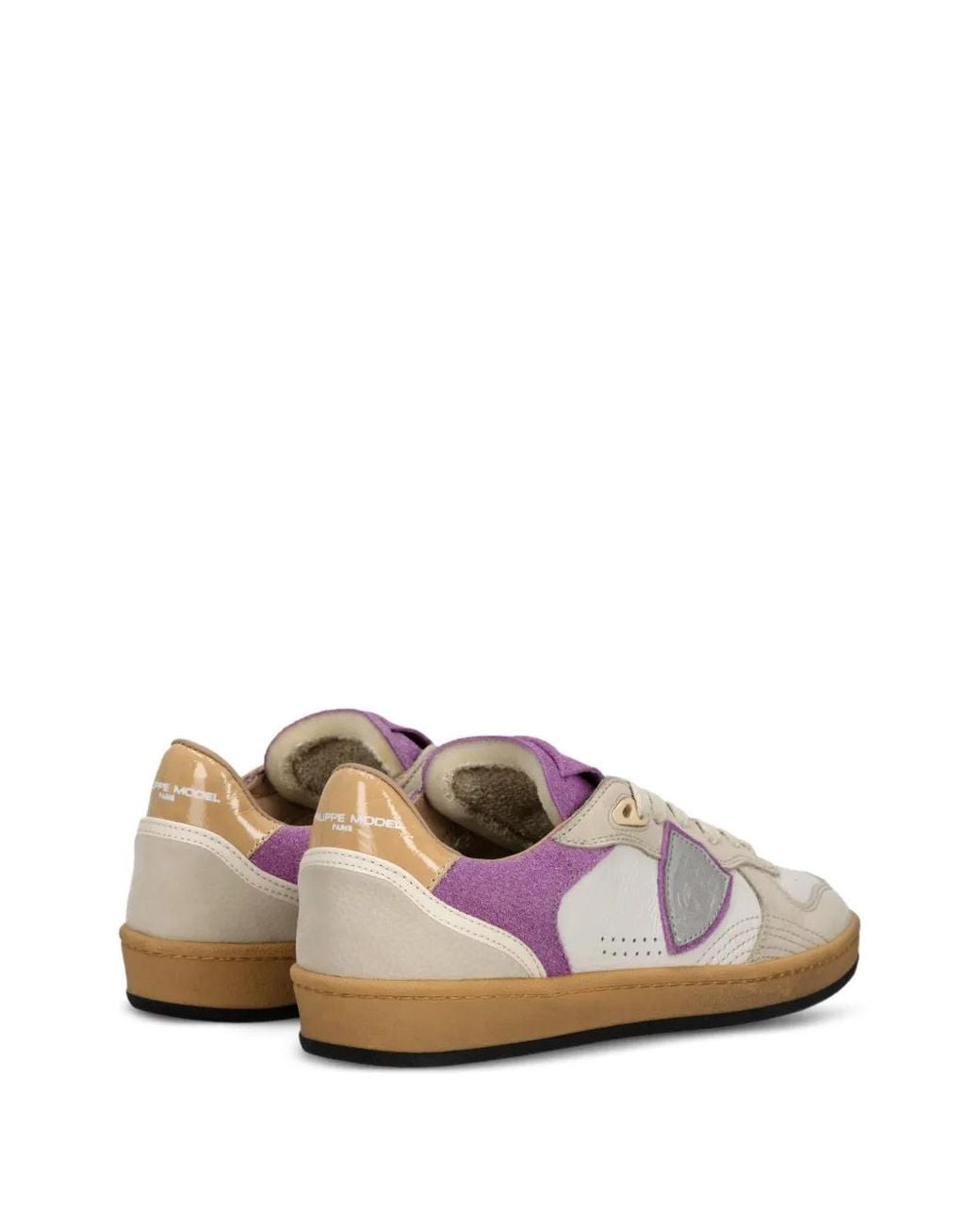 Philippe Model Pink Leather Low-Top Sneakers