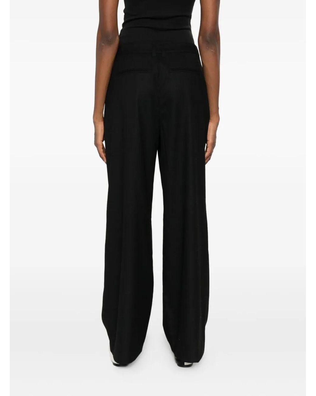 DUNST Black Pleated Trousers
