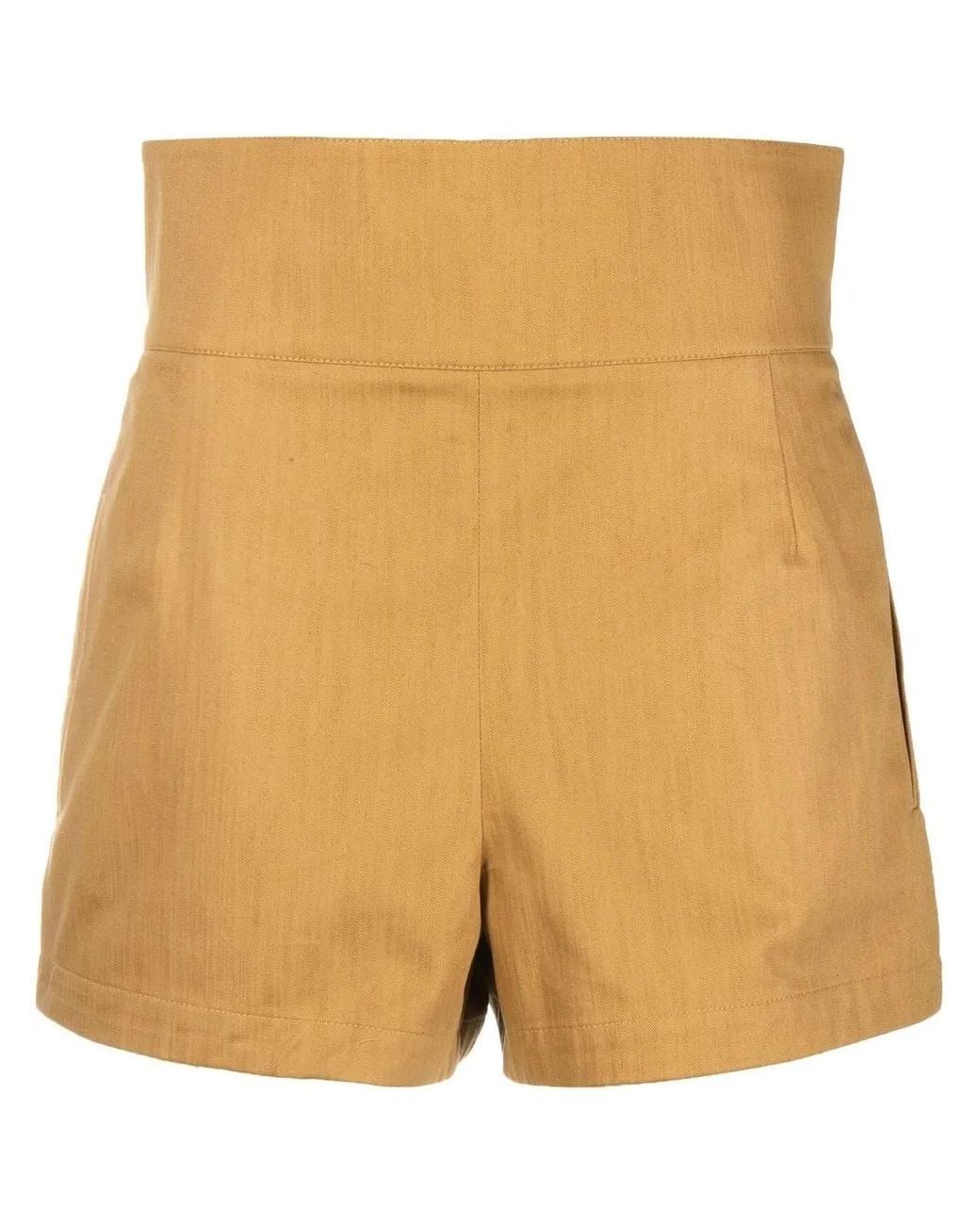 Ferragamo Natural High-Waisted Tailored Shorts