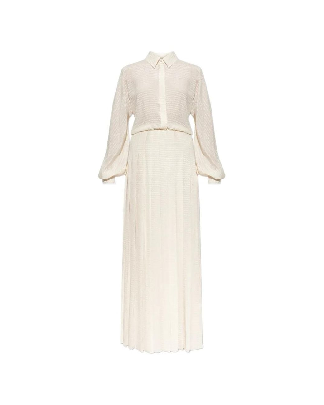 Fendi White Silk Dress