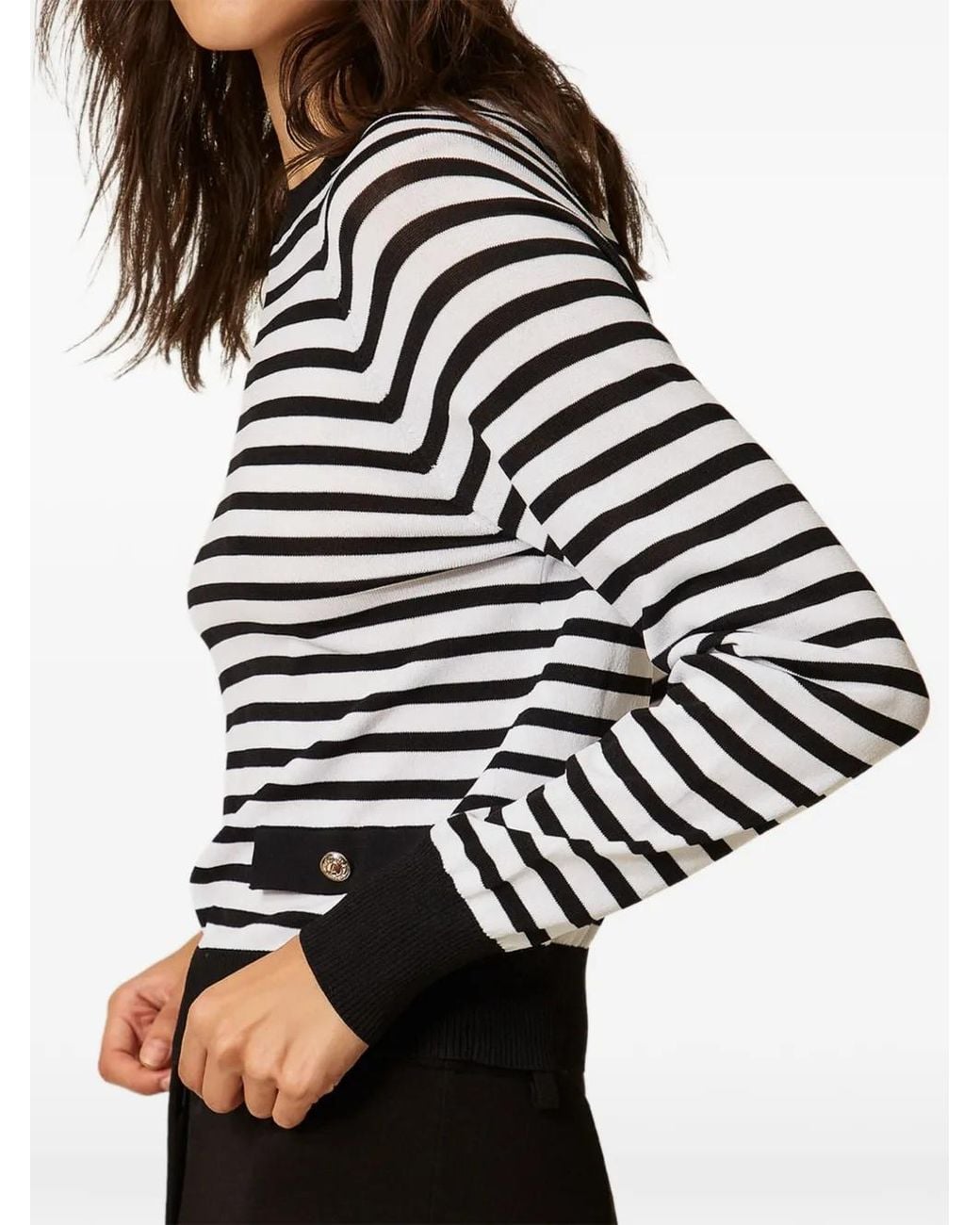 Twinset ストライプ セーター Black