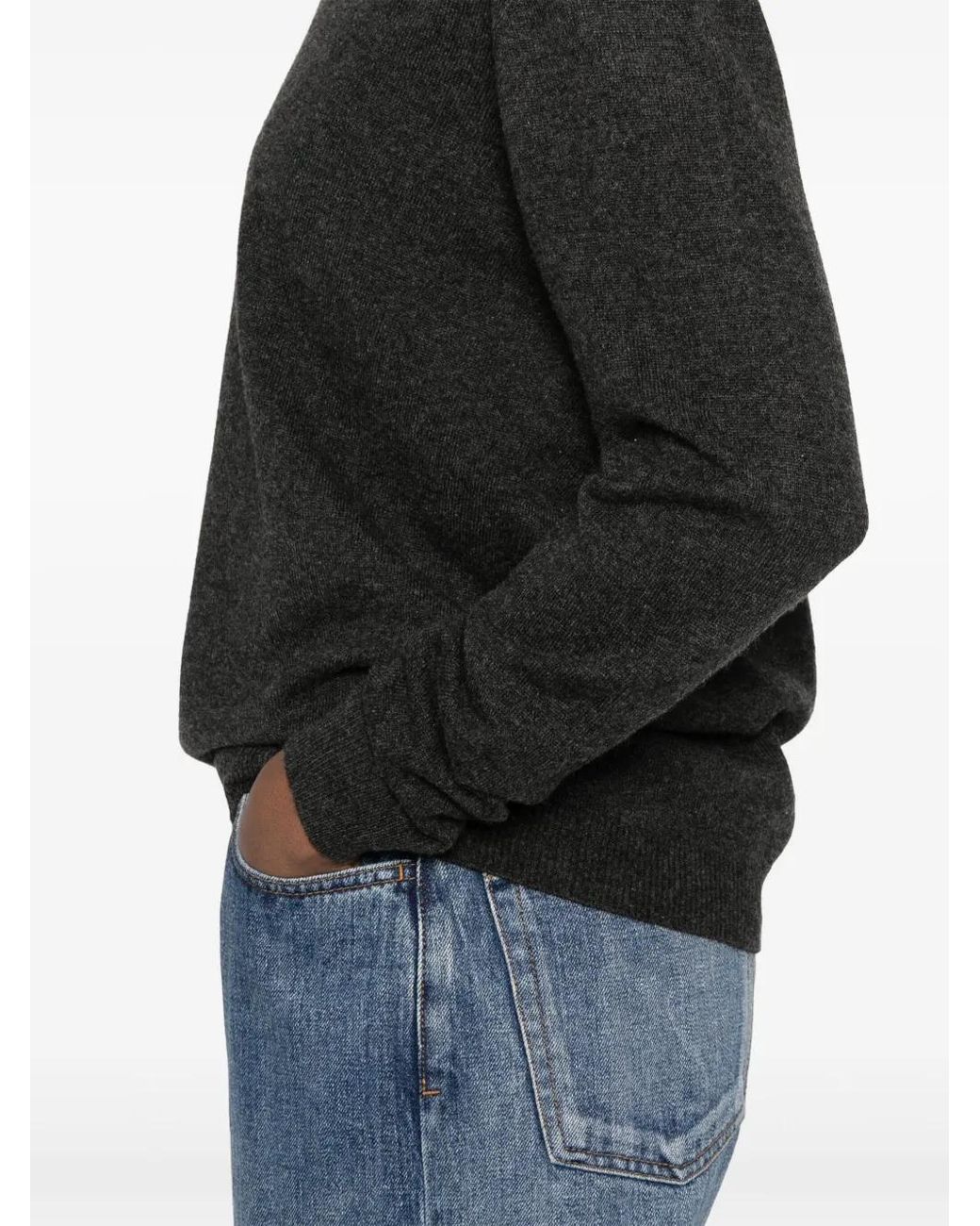 The Row Black Isaora Sweater In Cashmere