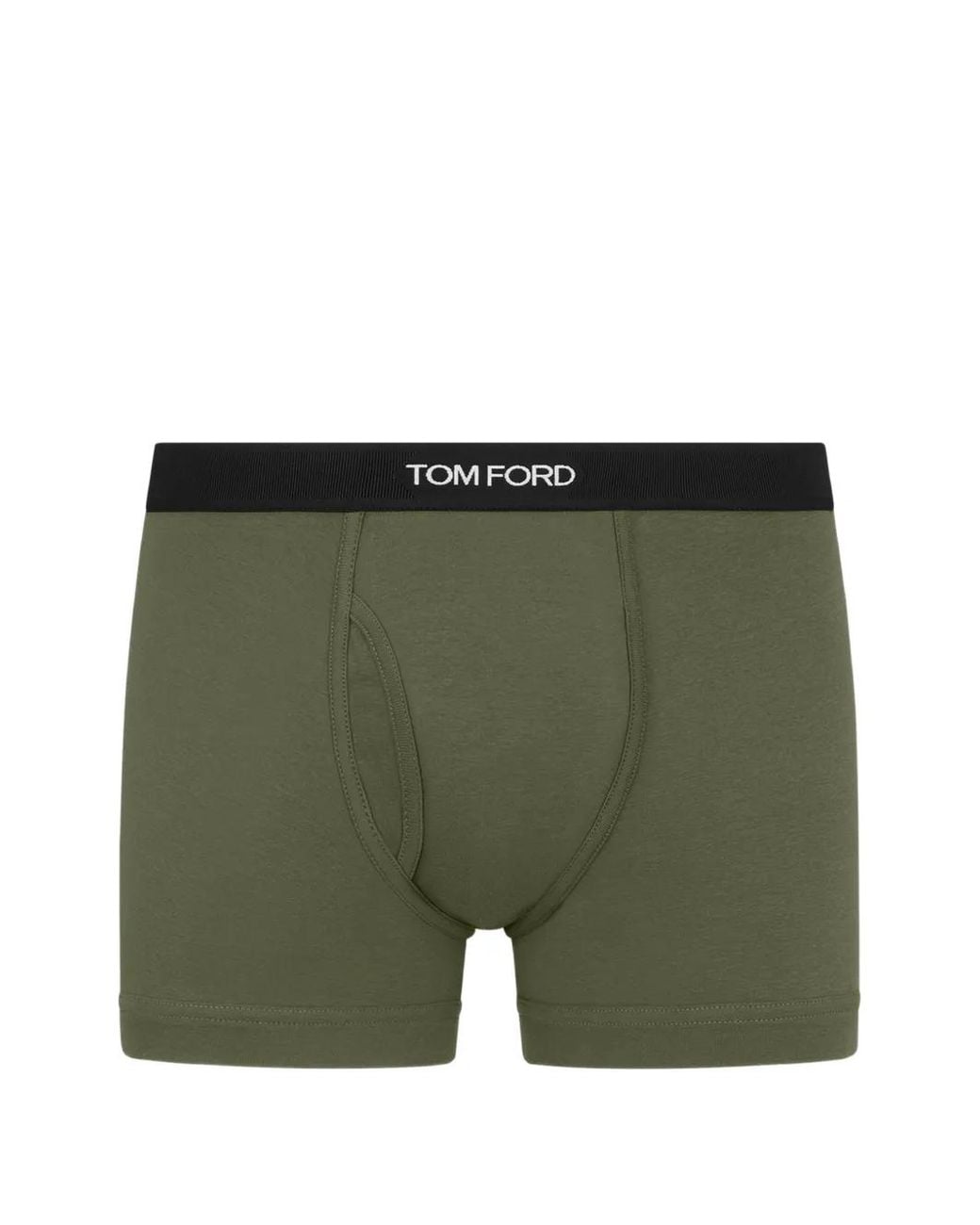 Tom Ford Green Logo-Waistband Boxer Briefs for men