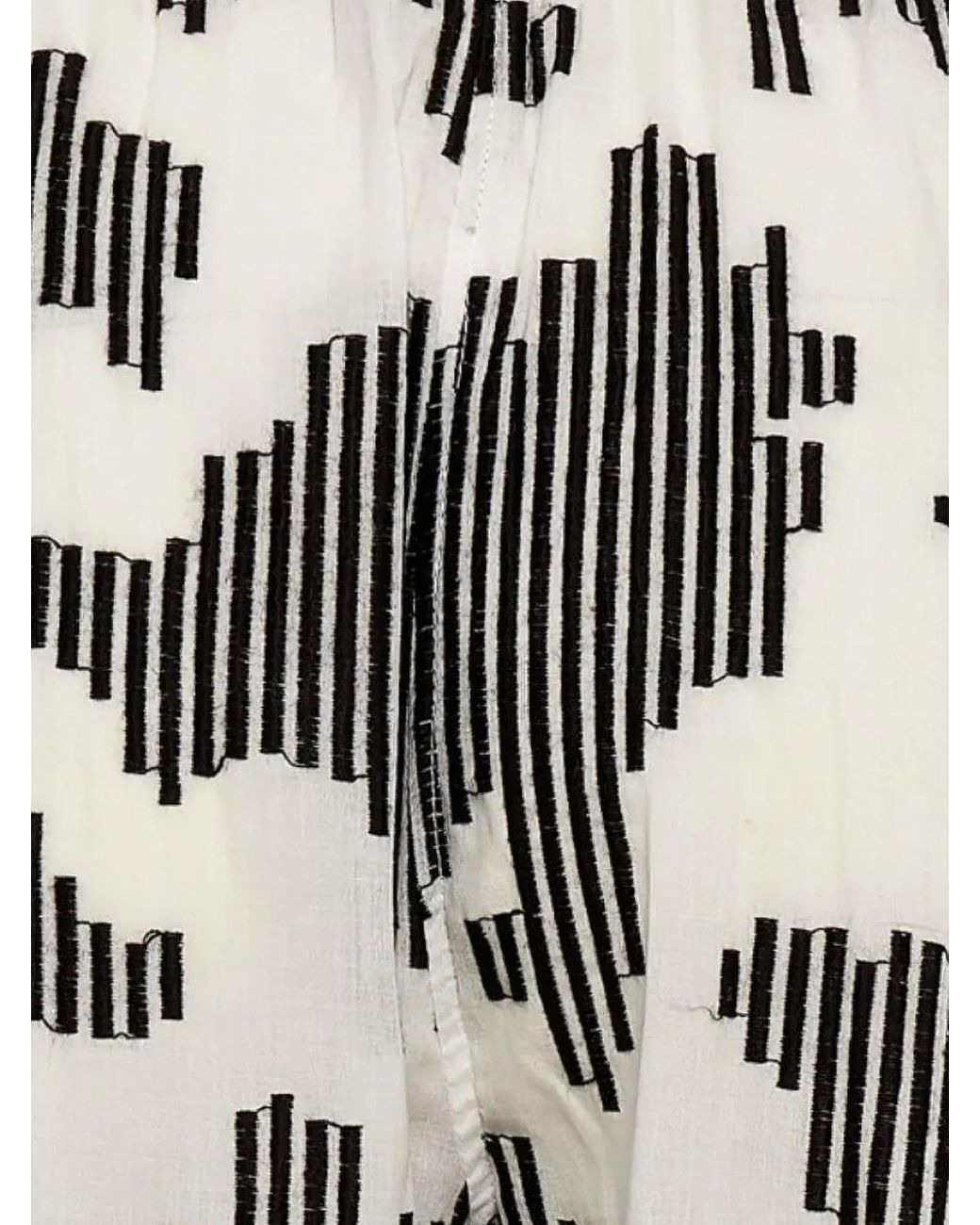 Devotion White Orenda Patterned Cropped Trousers