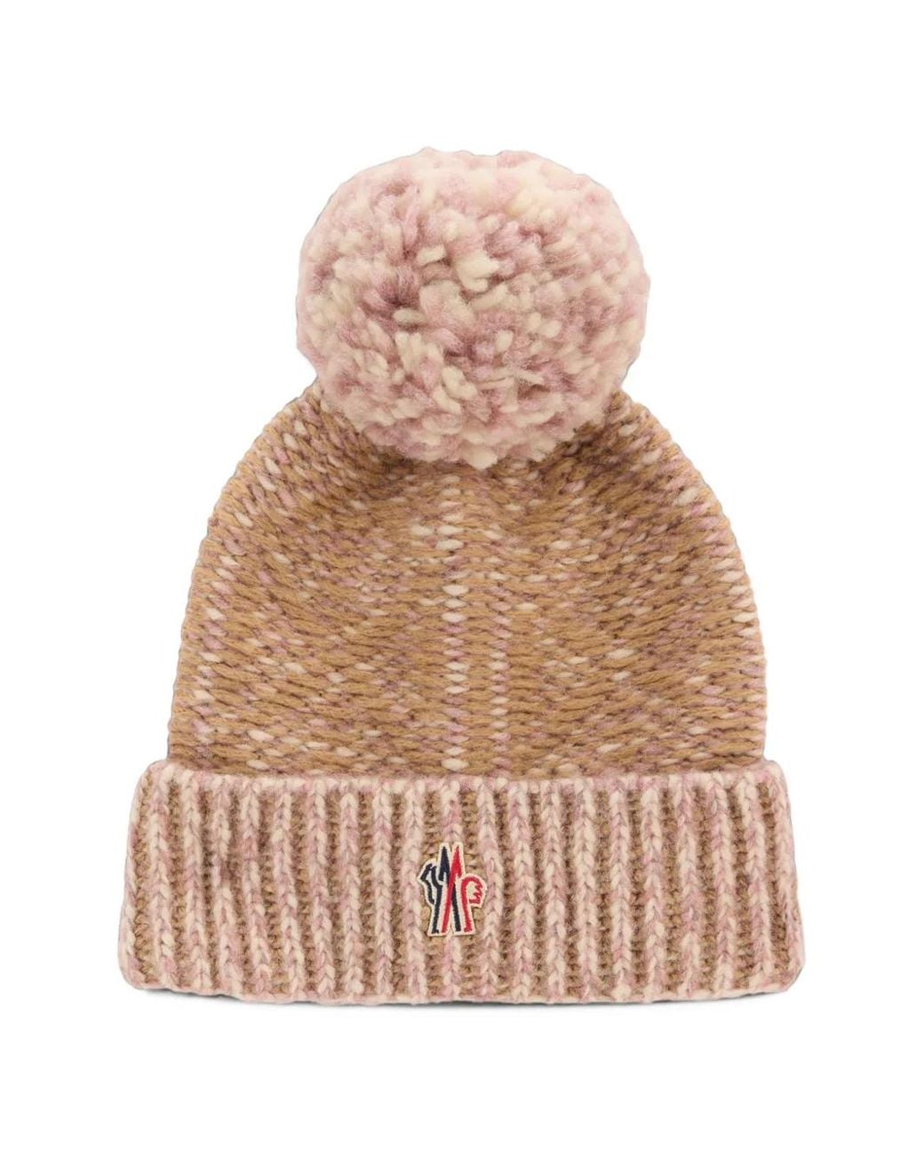 Moncler Natural Pompom-Detail Beanie Hat