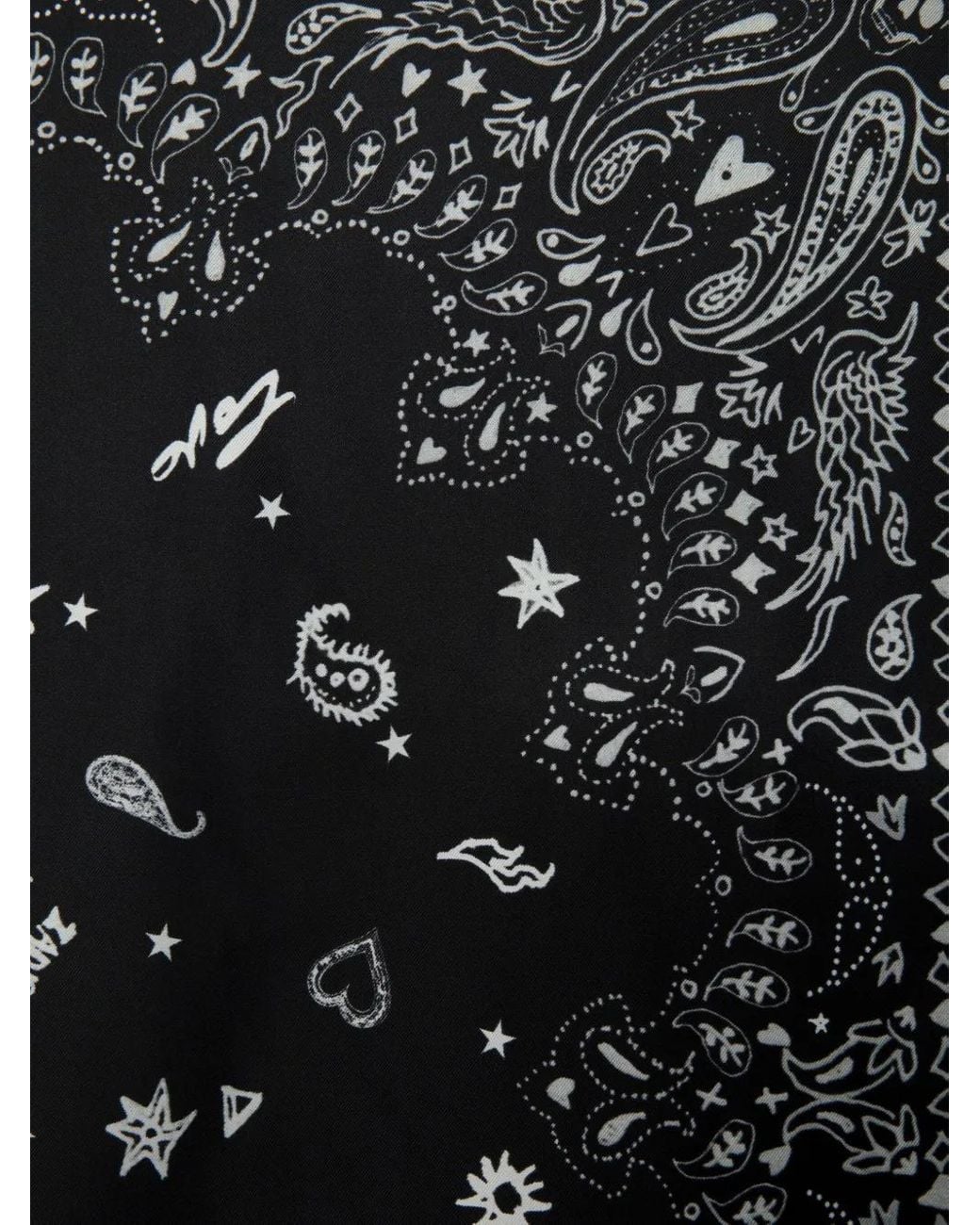 Zadig & Voltaire Black Debbie 85 Bandana-Print Scarf