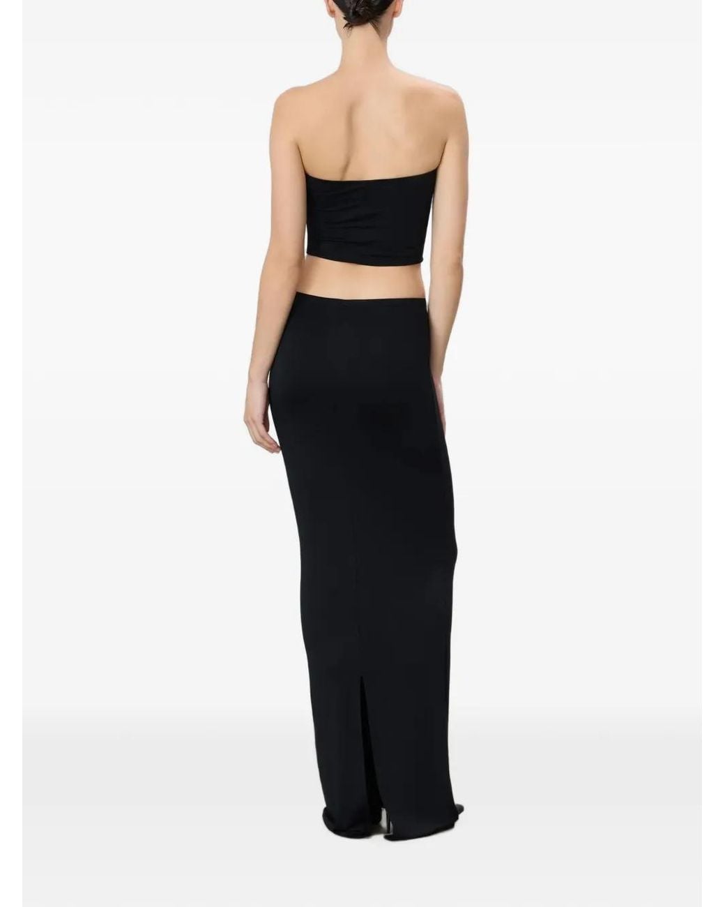 ÉTERNE Black Jupe Longue En Jersey Doux