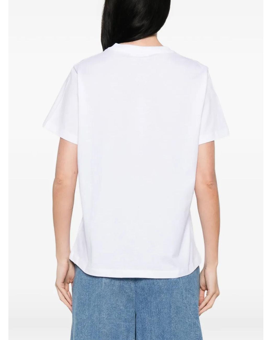 Ganni White Dog Graphic T-Shirt