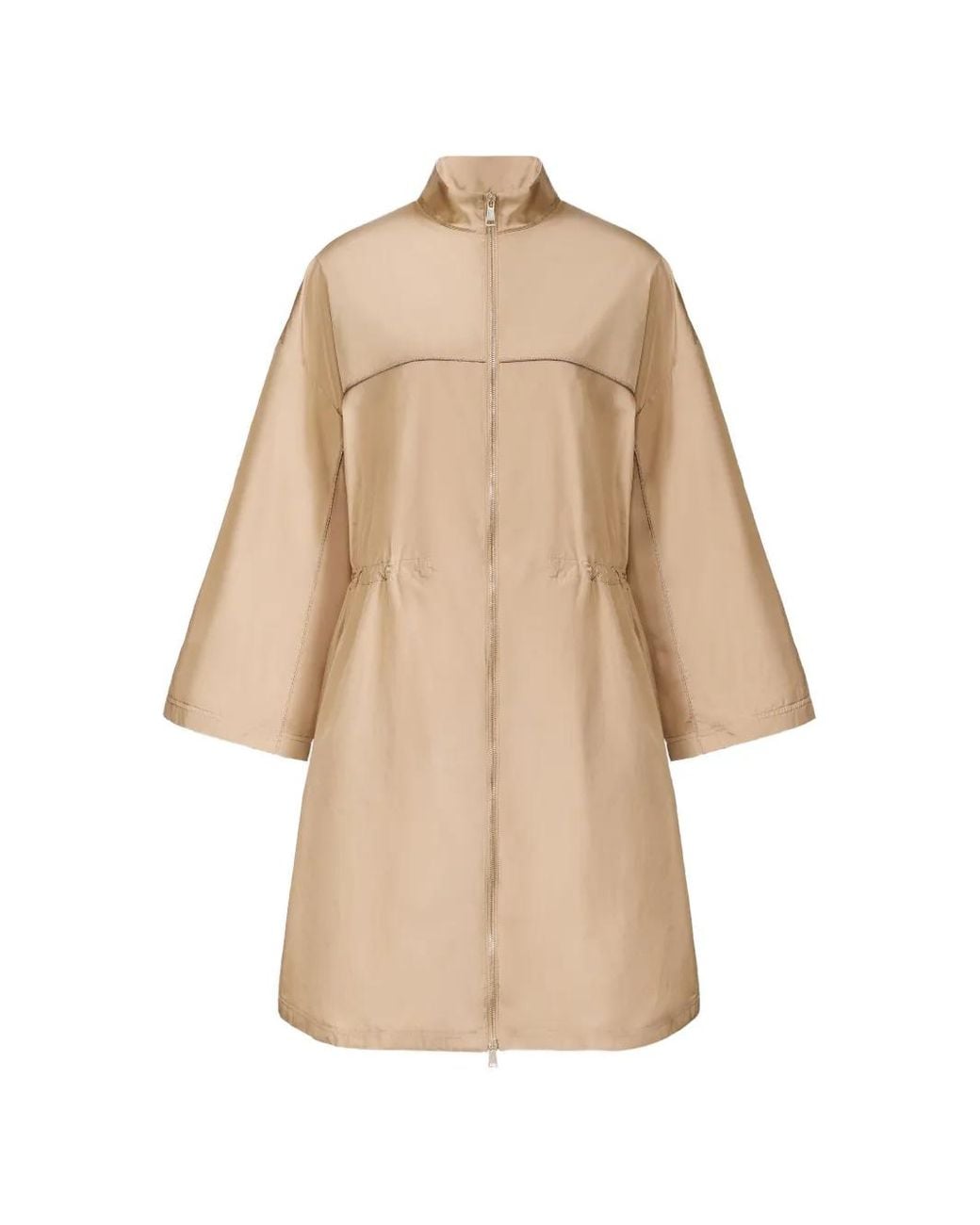 Fabiana Filippi Natural Zip Flared Coat