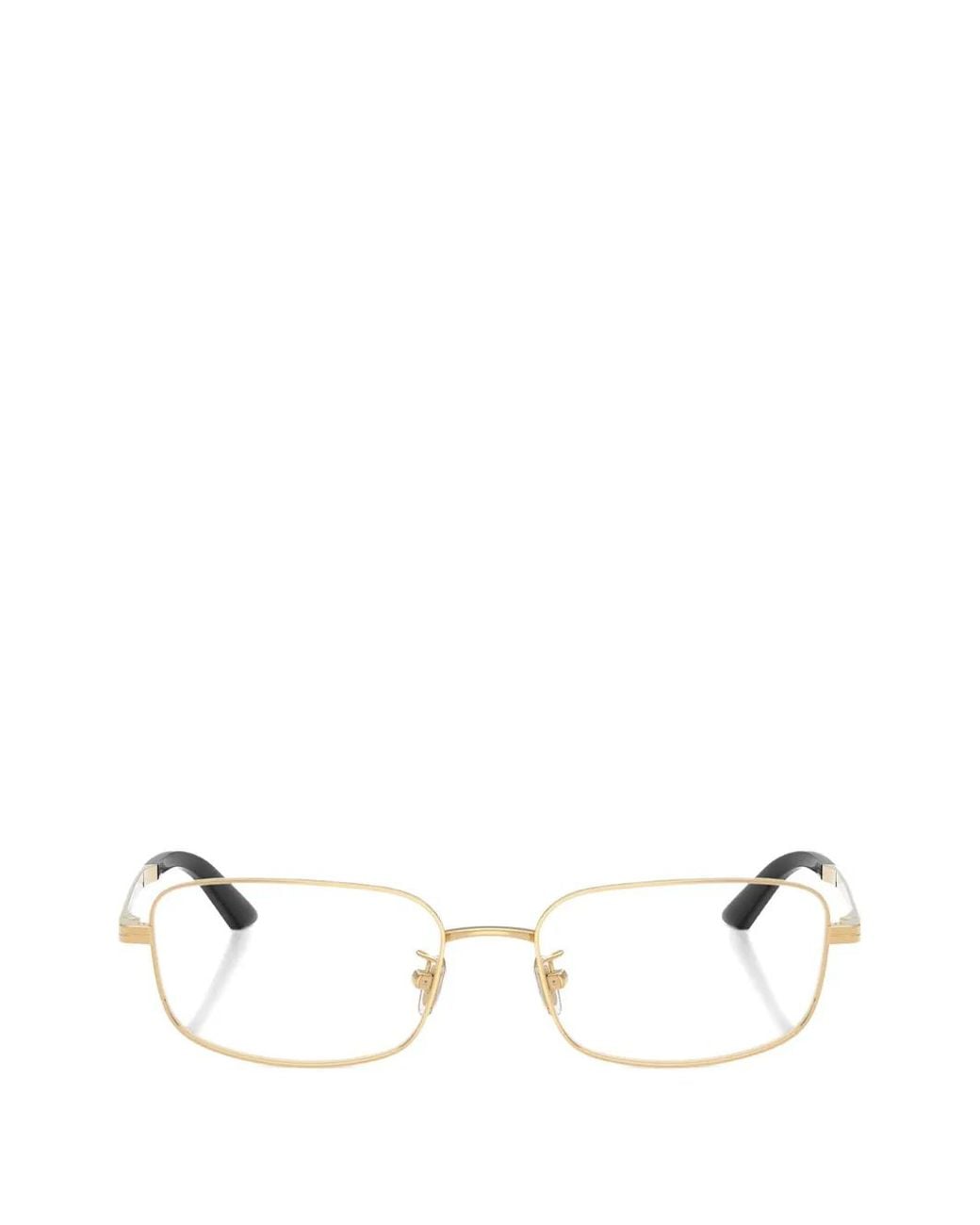 Versace White Rectangle-Frame Glasses
