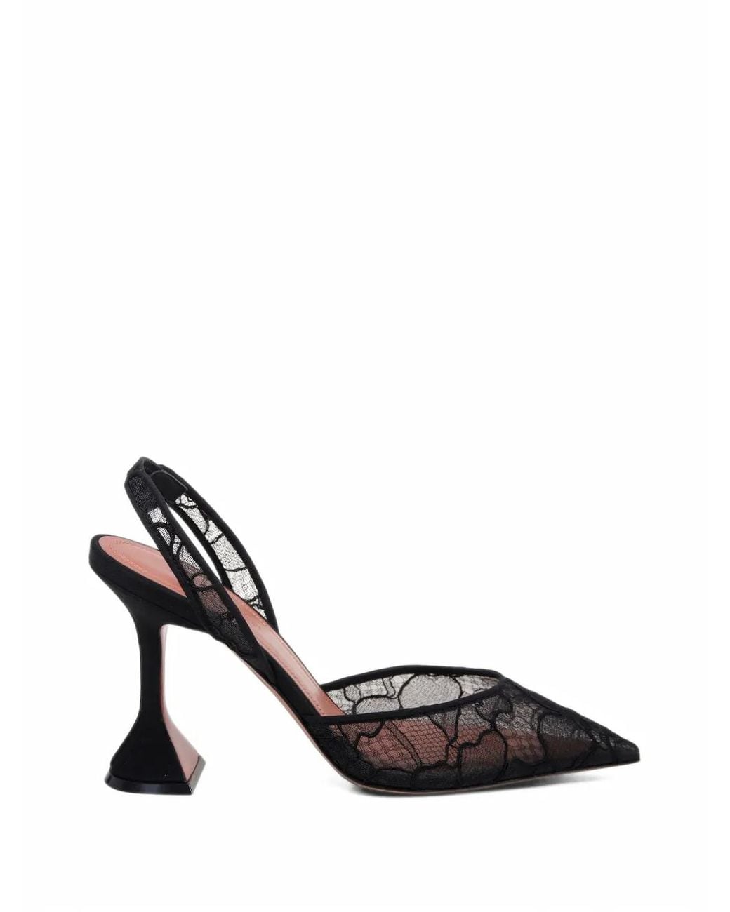 AMINA MUADDI Black Holli Lace Sling 95-Lace Pumps