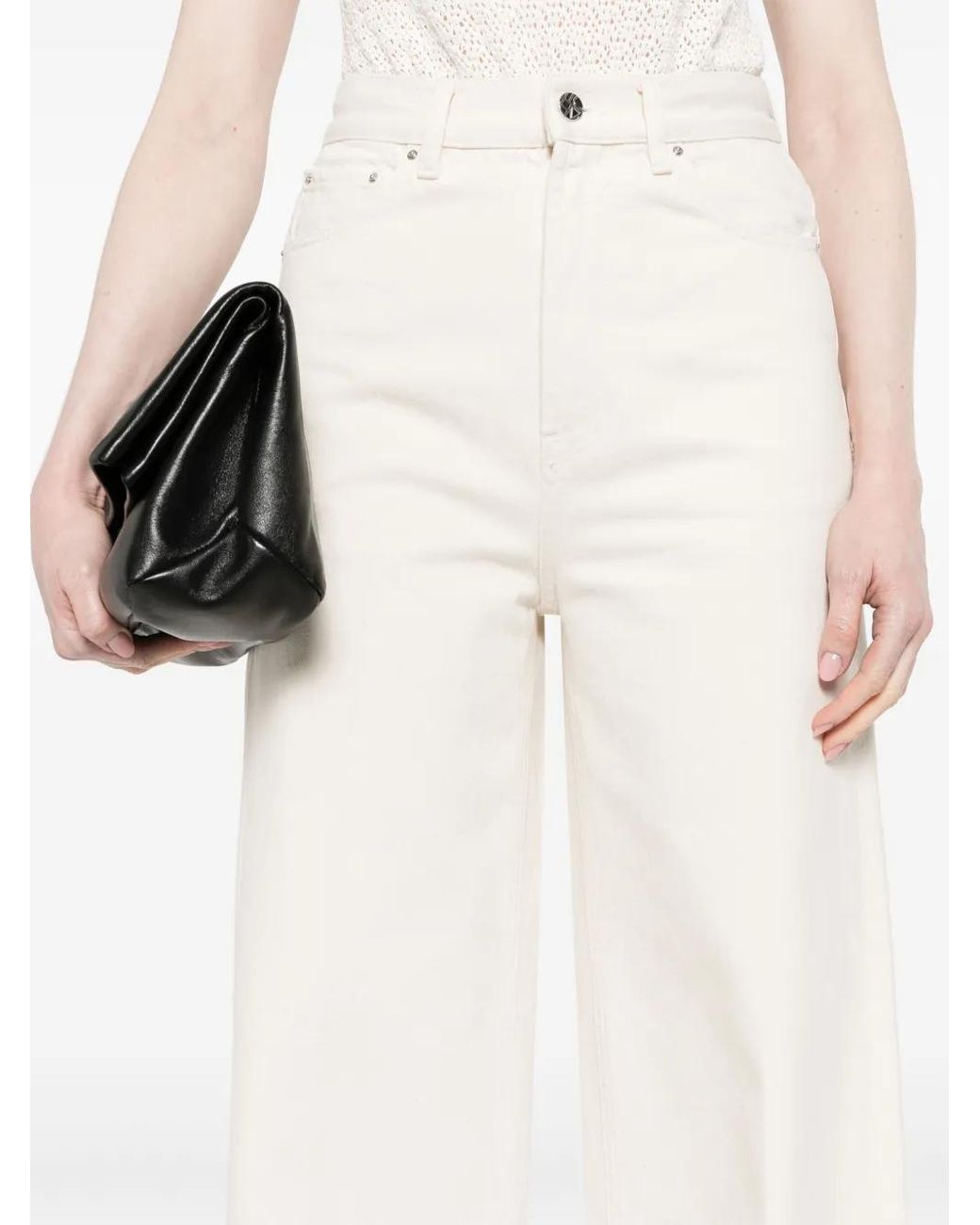 Totême Jeans Met Wijde Pijpen in het White