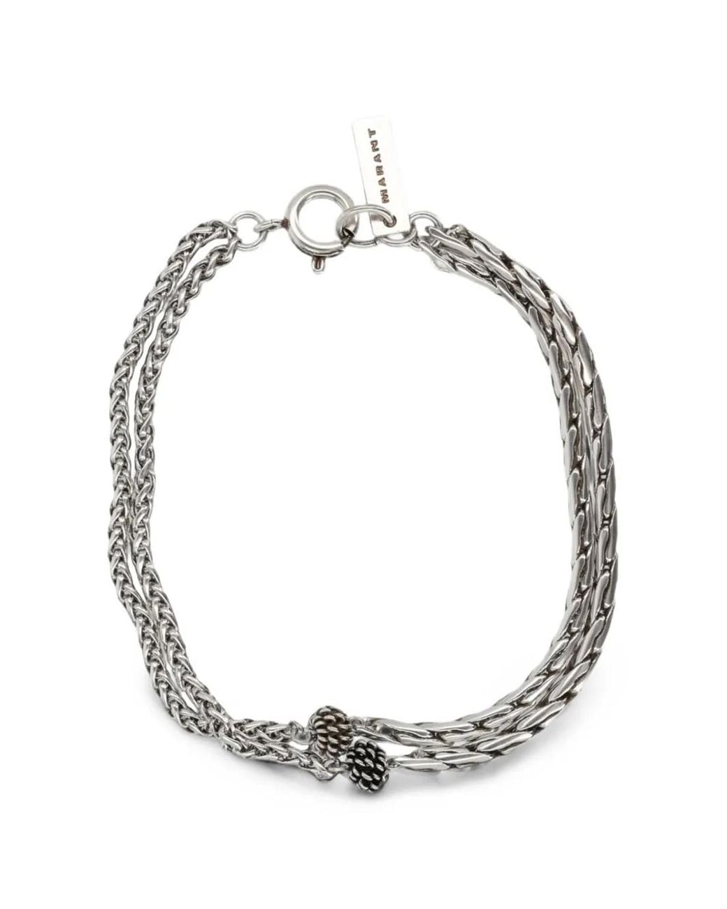 Bracciale A Catena Multifilo di Isabel Marant in Metallic da Uomo