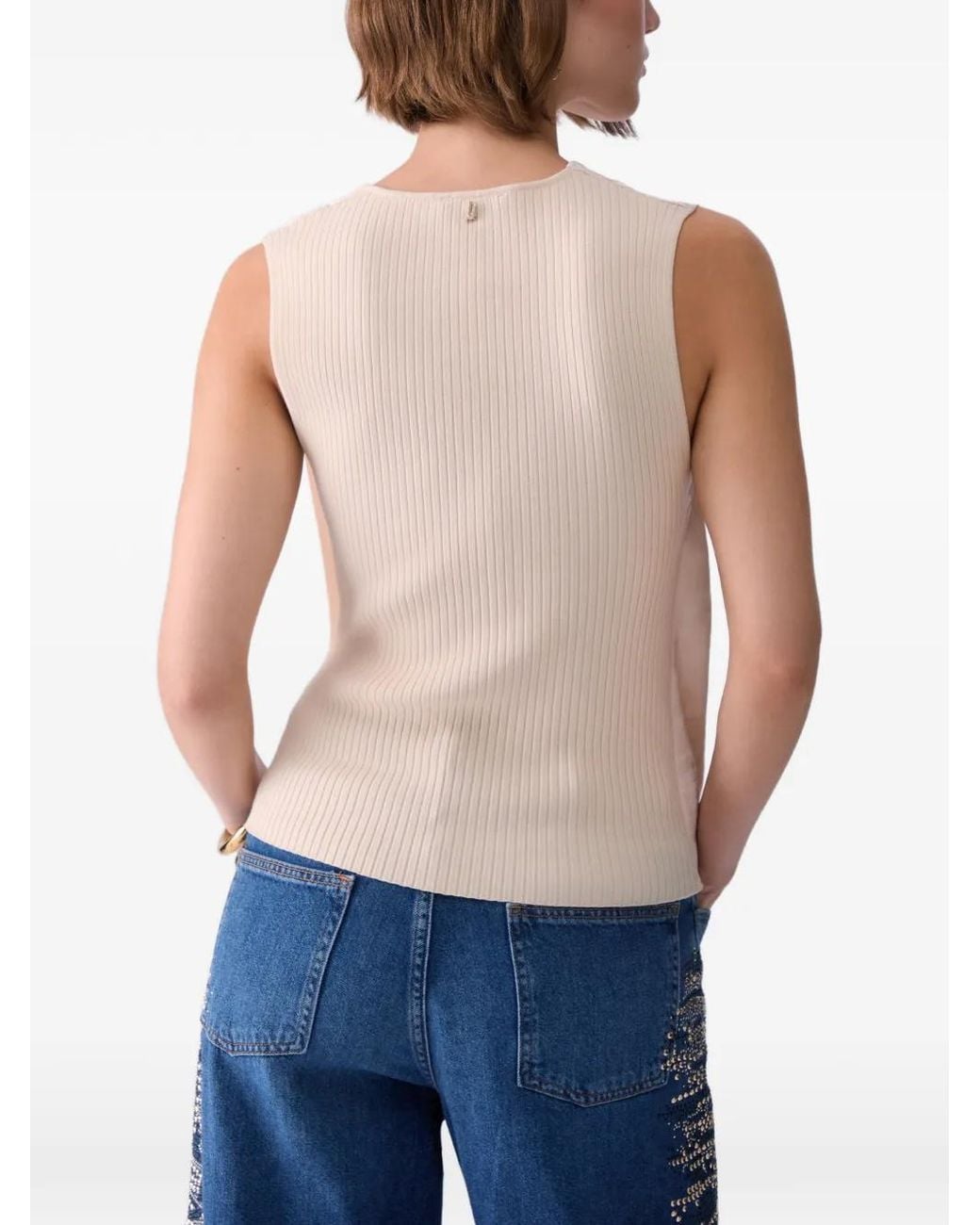 Liu Jo Pink Top With Jewel Embroidery