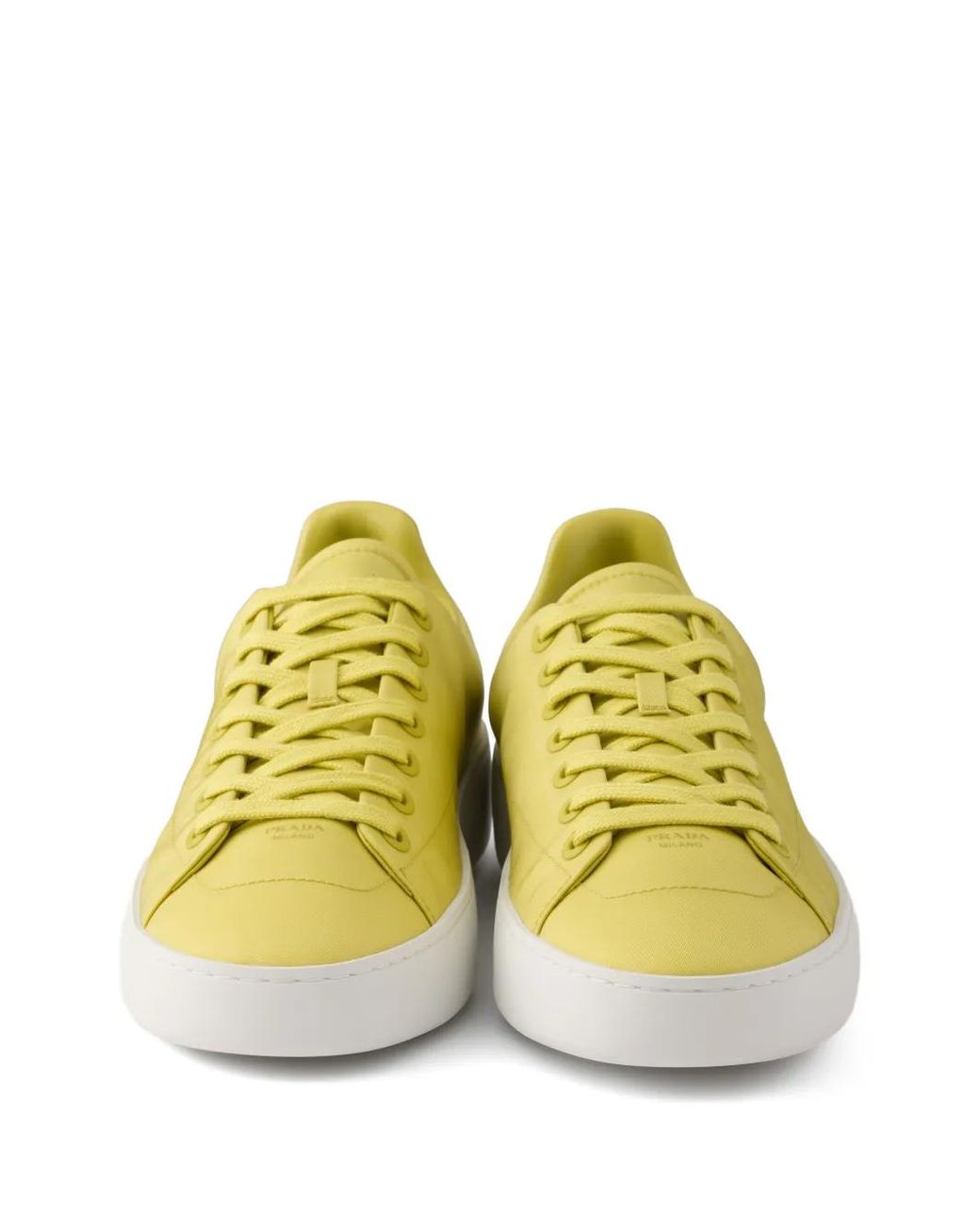 Prada Yellow Court Re-Nylon Sneakers for men