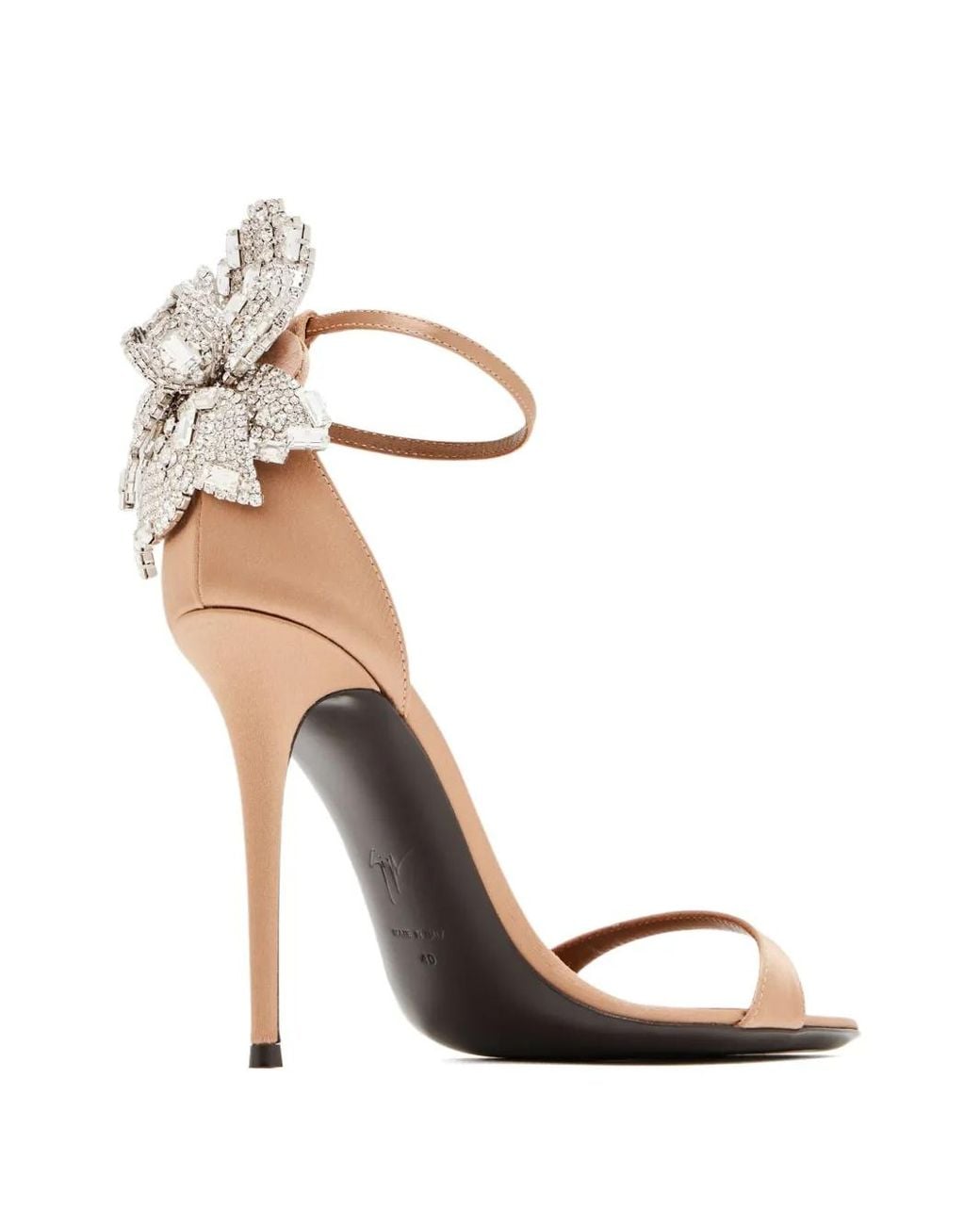 Giuseppe Zanotti White Embellished Sandals