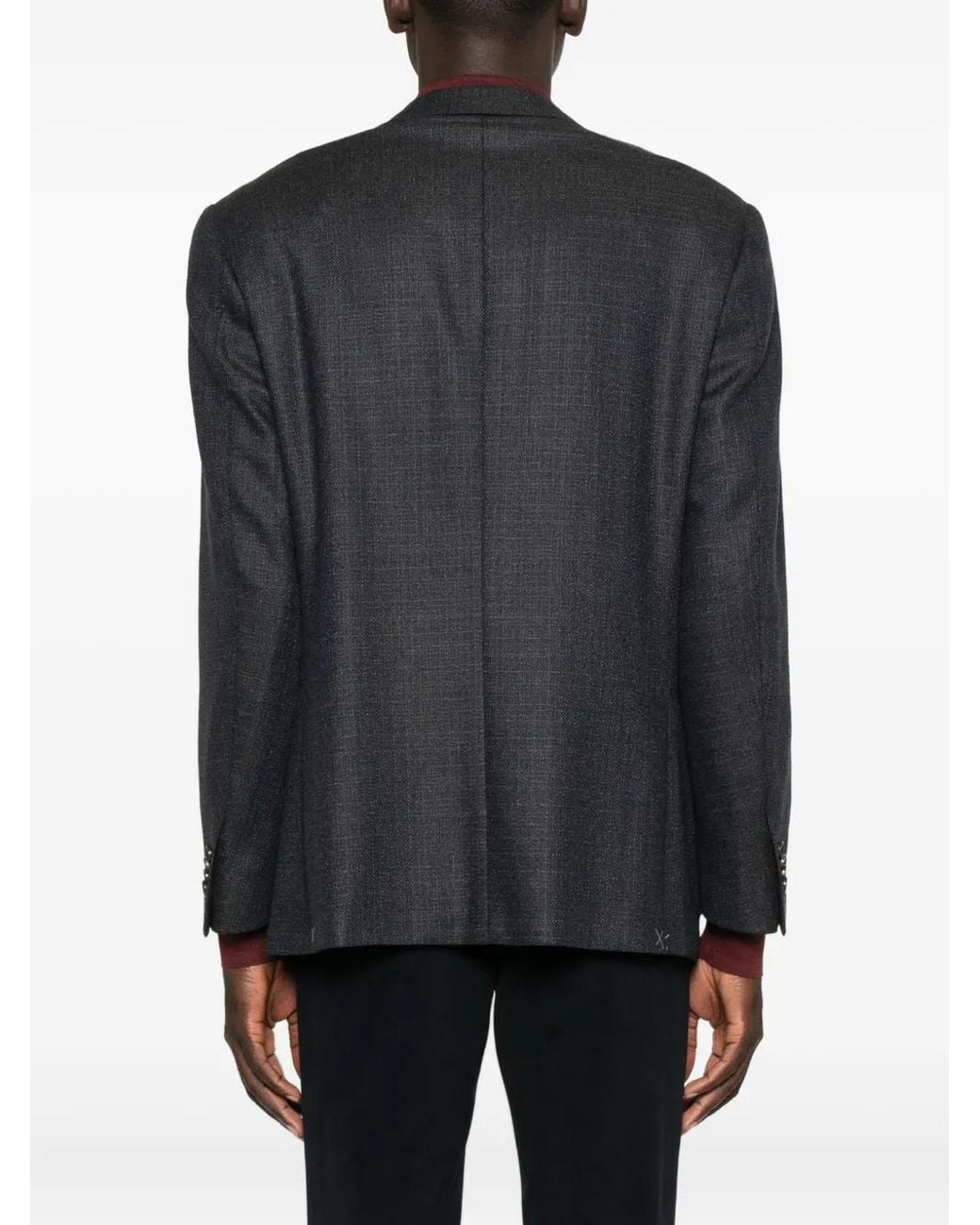 Corneliani Blue Two-Button Patch-Pocket Jacket for men