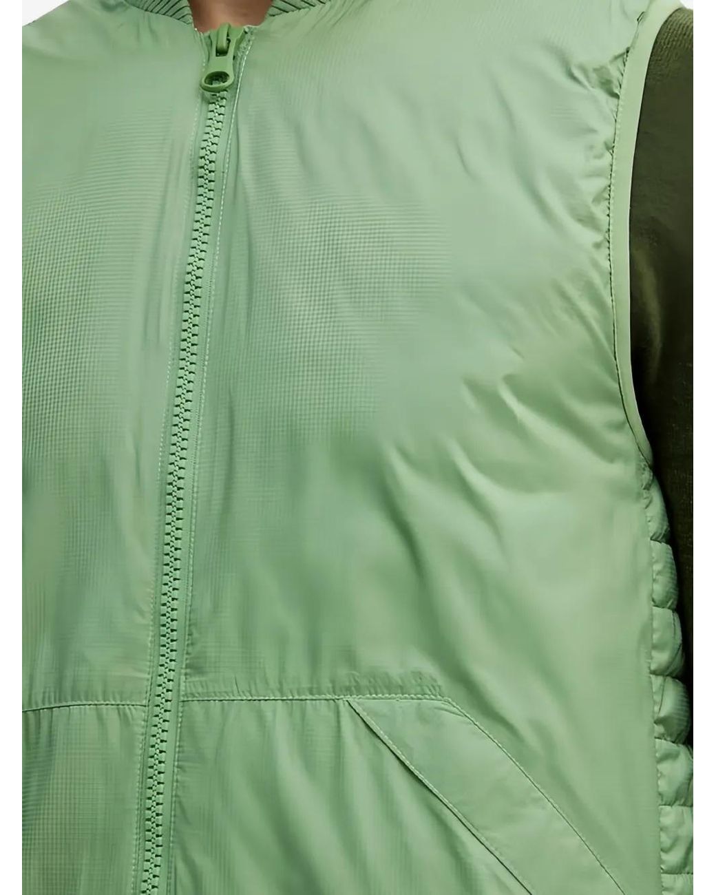 Benetton Green Zip Pocket Gilet for men