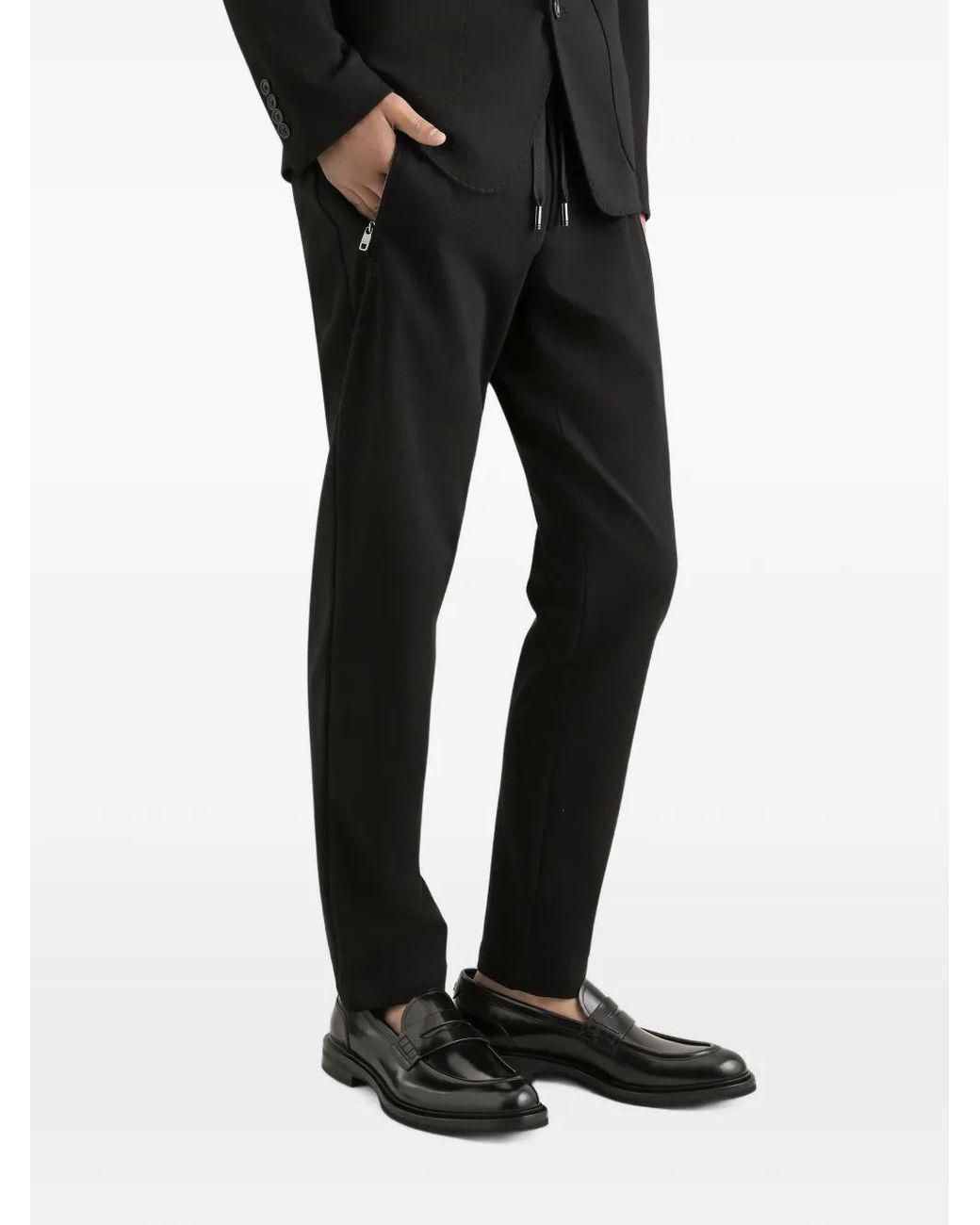 Dolce & Gabbana Black Logo-Patch Track Pants for men