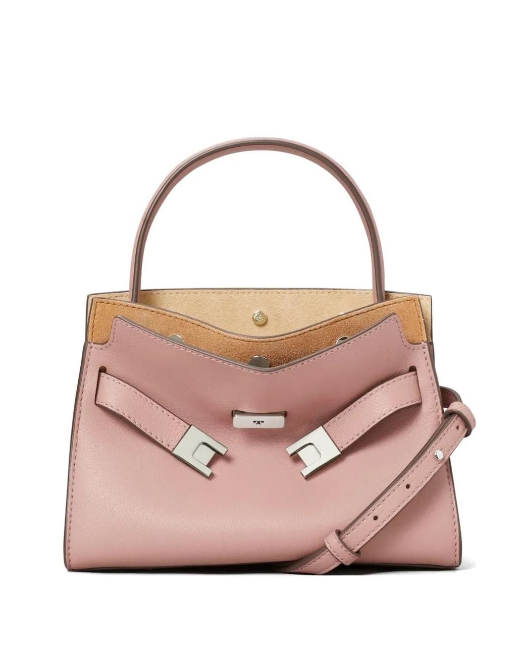 Tory Burch Pink Petite Lee Radziwill Double Bag