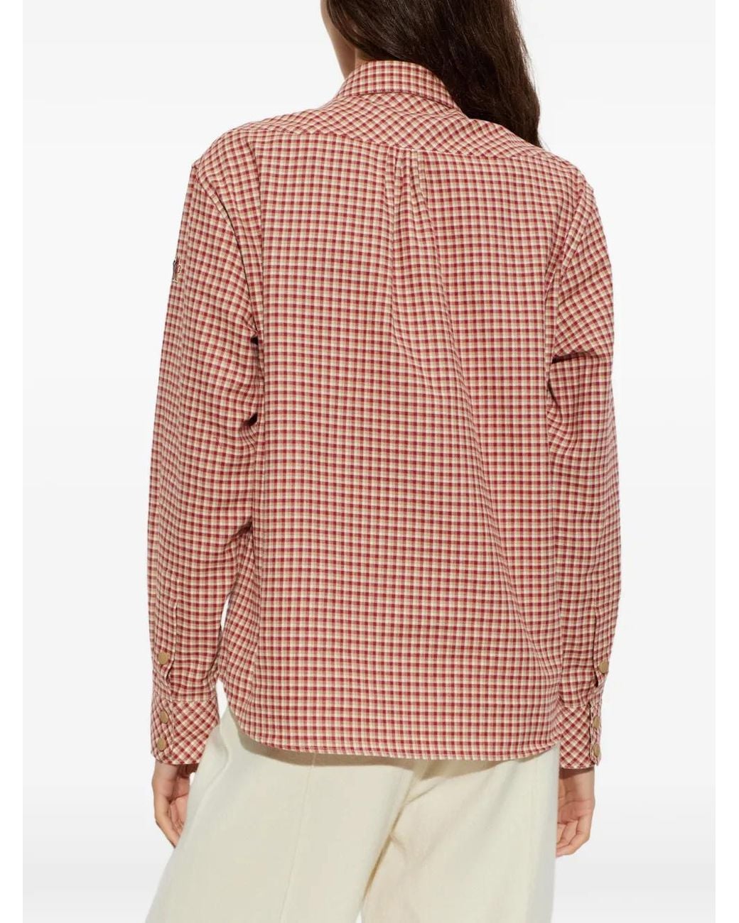 Moncler Pink Gingham-Check Shirt