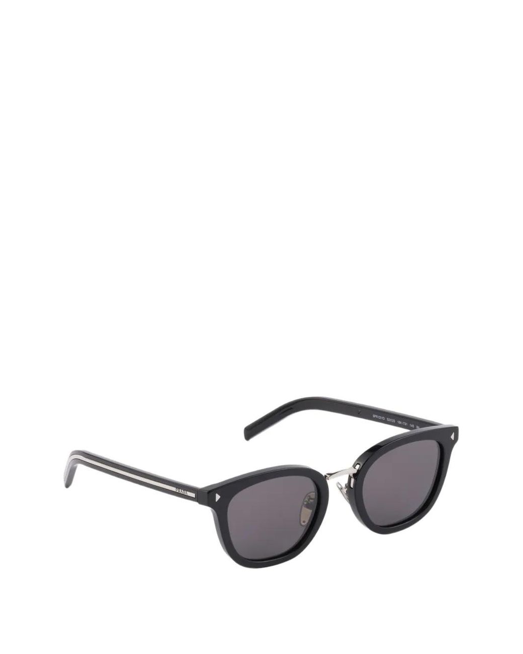 Prada Gray Round-Frame Sunglasses for men