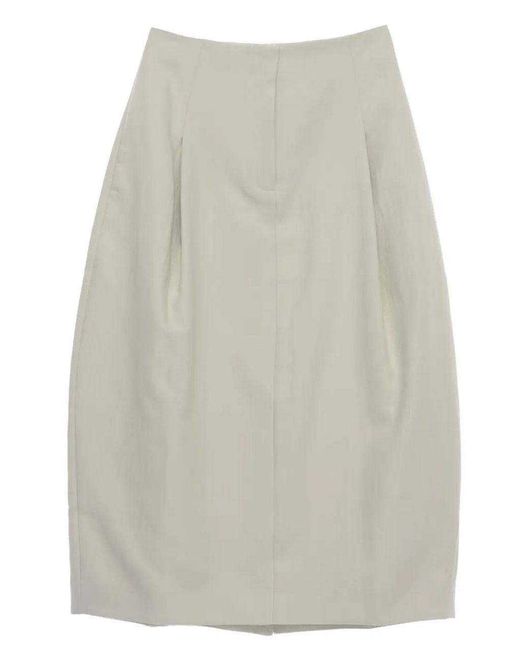 Studio Nicholson White Carson Zip-Fastening Full Skirt