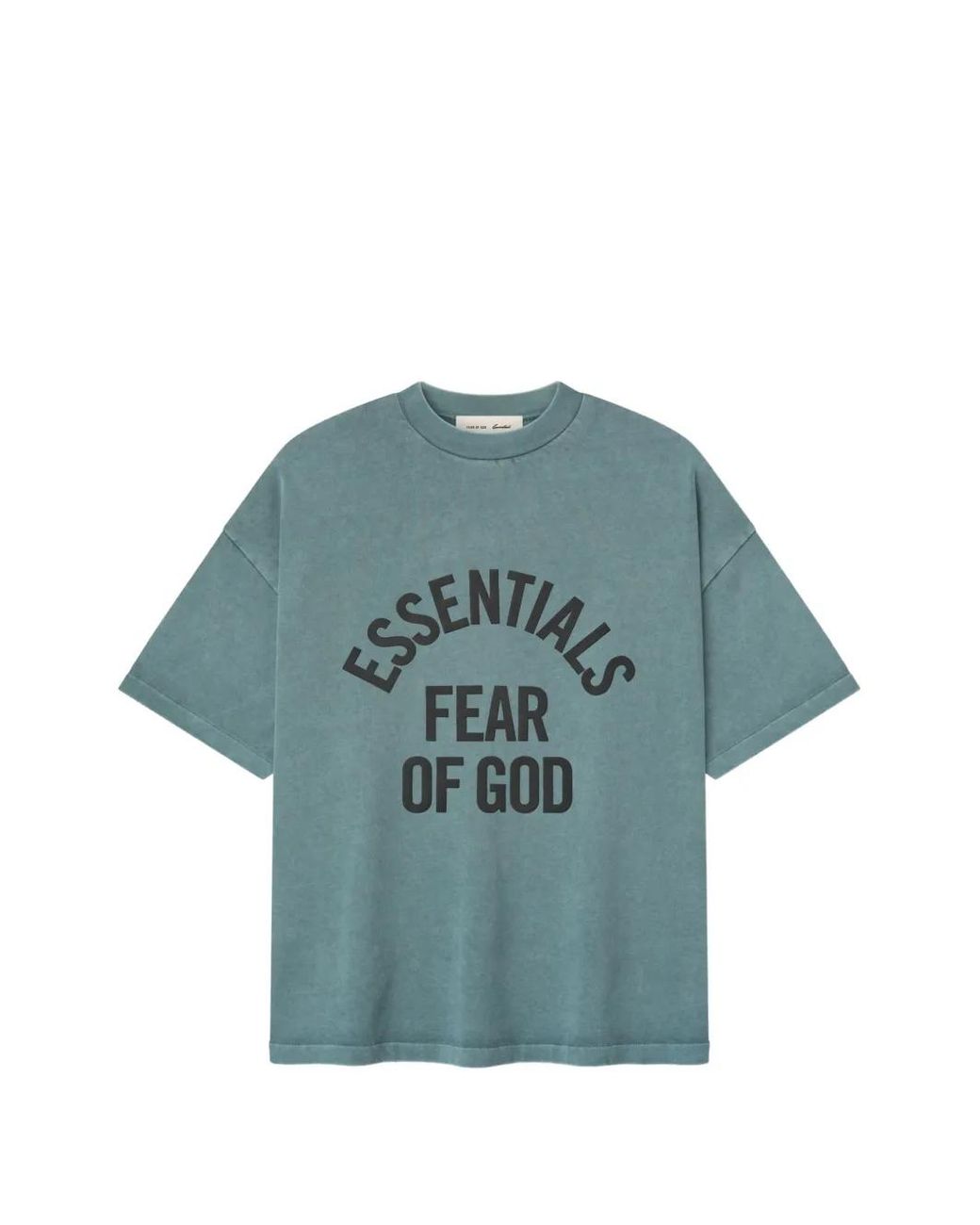Fear Of God Blue Essentials Logo-Print T-Shirt for men