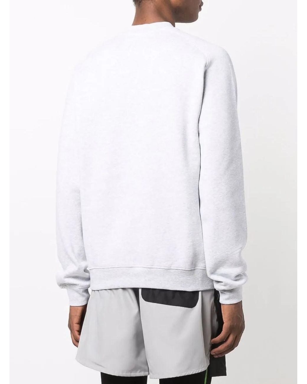 MSGM White Logo-Print Cotton Sweatshirt for men