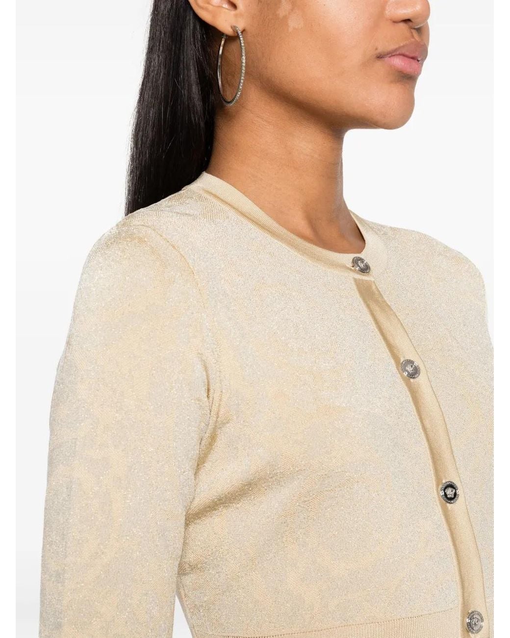 Versace Natural Viscose Short Cardigan