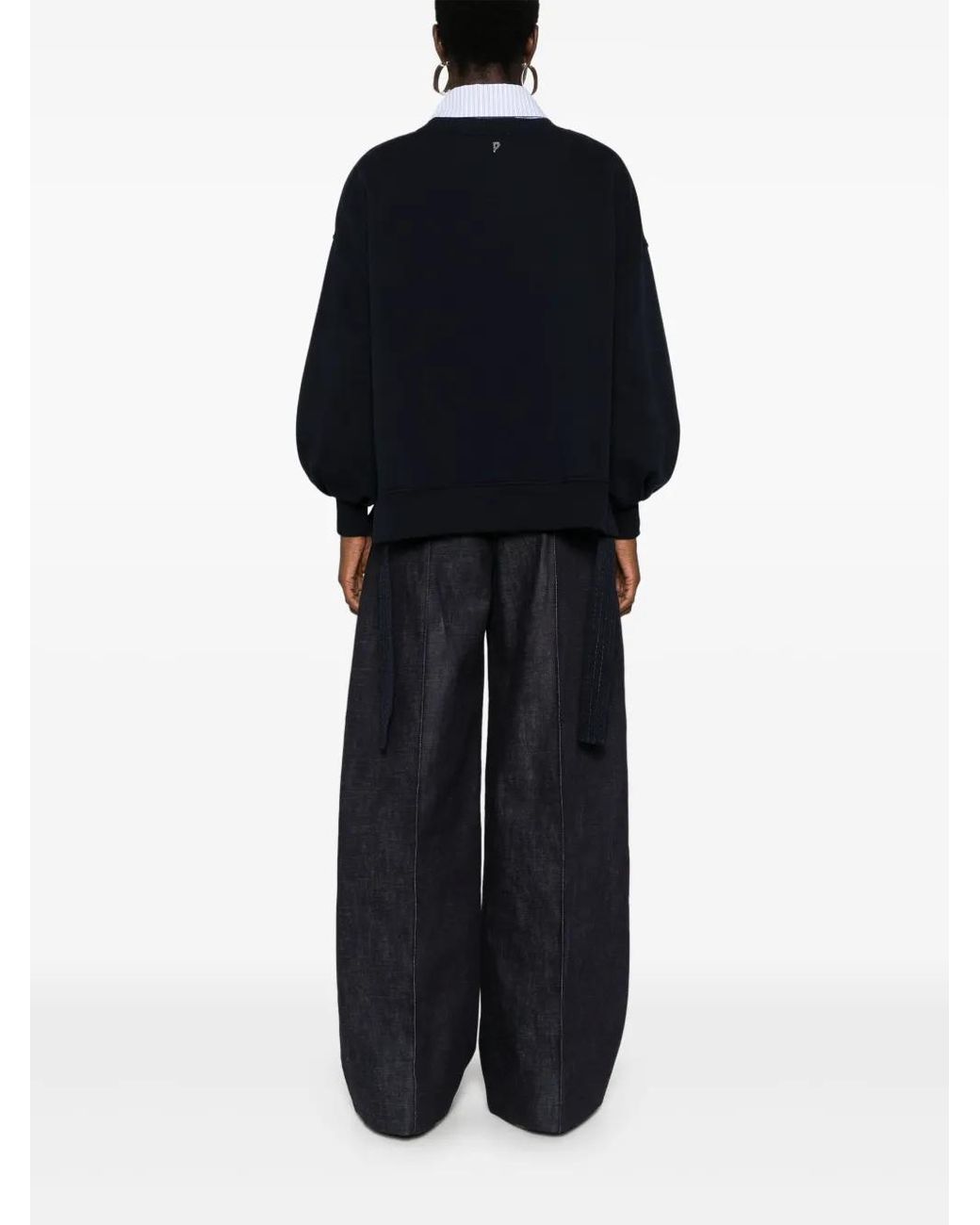 Dondup Black Strap-Embellished Sweatshirt