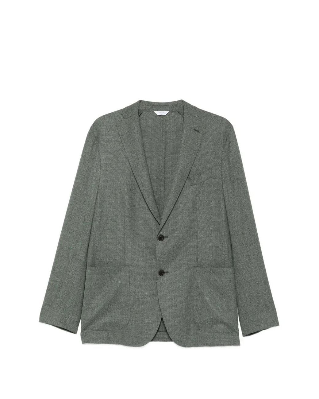 Boglioli Gray K-Jacket Single-Breasted Patch-Pocket Blazer for men